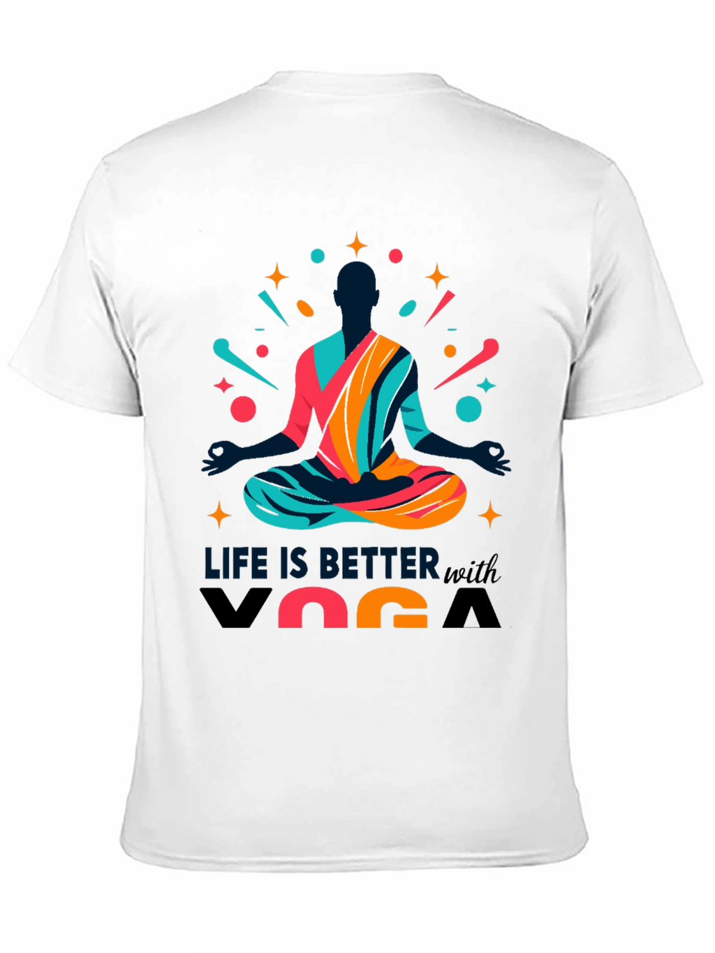 Life is Better with Yoga Mens Graphic Tee