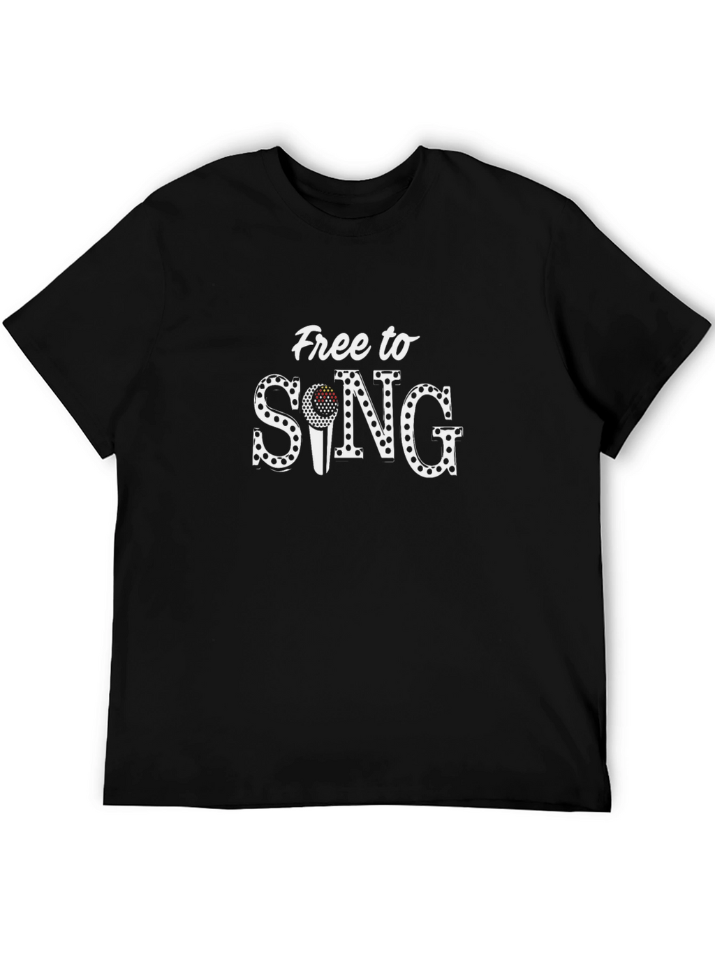 Free to Sing Graphic Black Tee