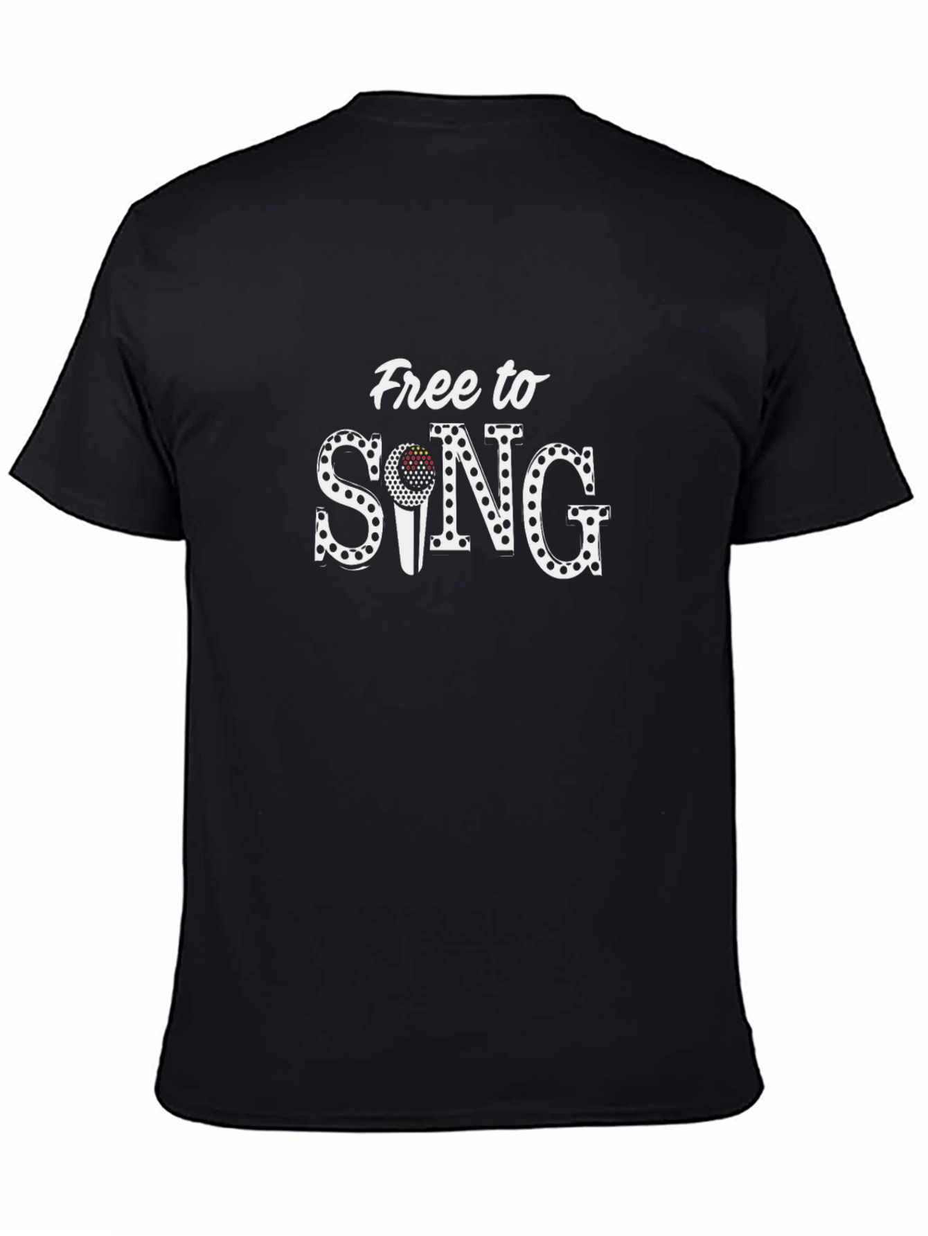 Free to Sing Graphic Black Tee
