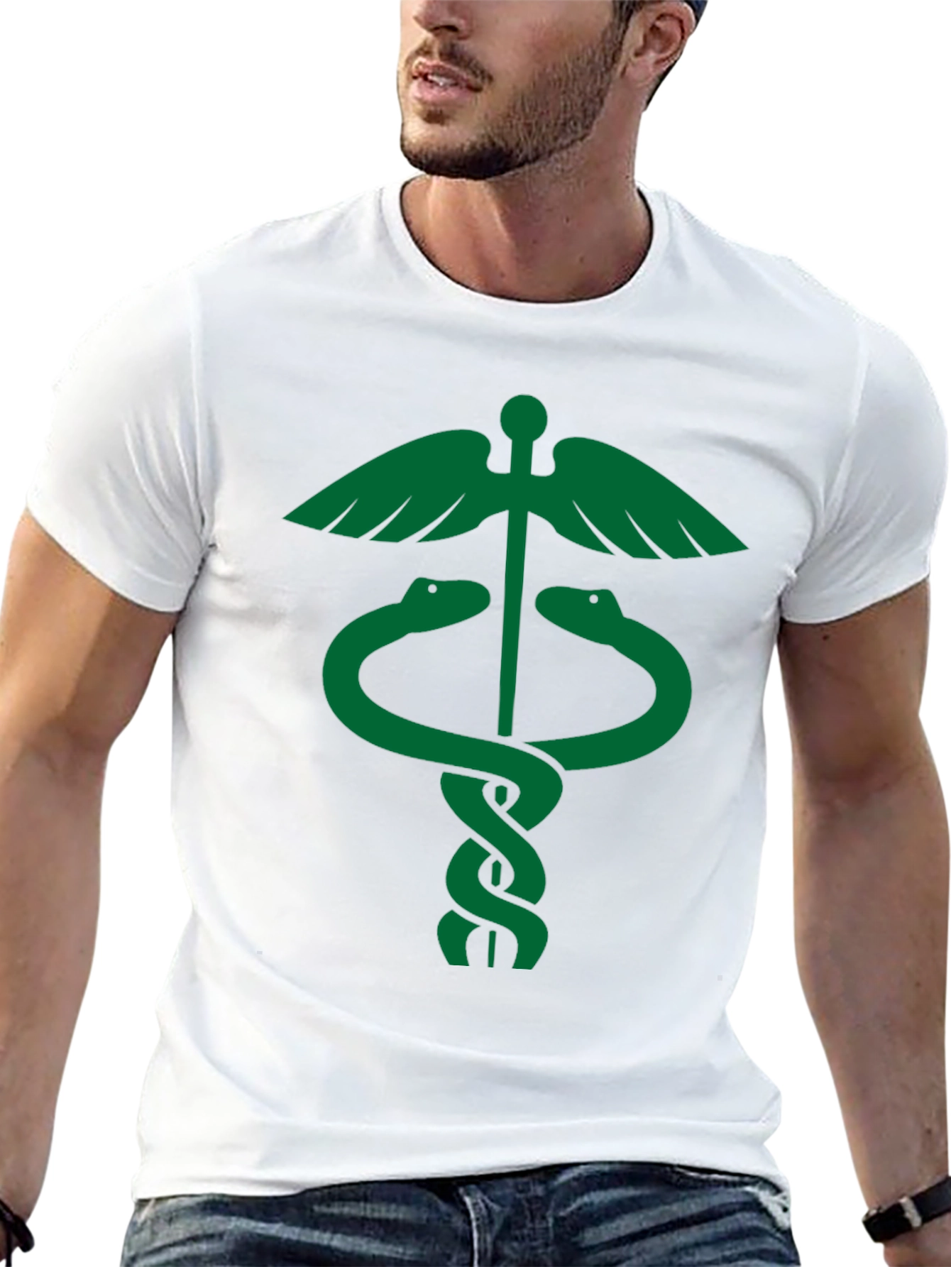 Caduceus Symbol Black T-Shirt
