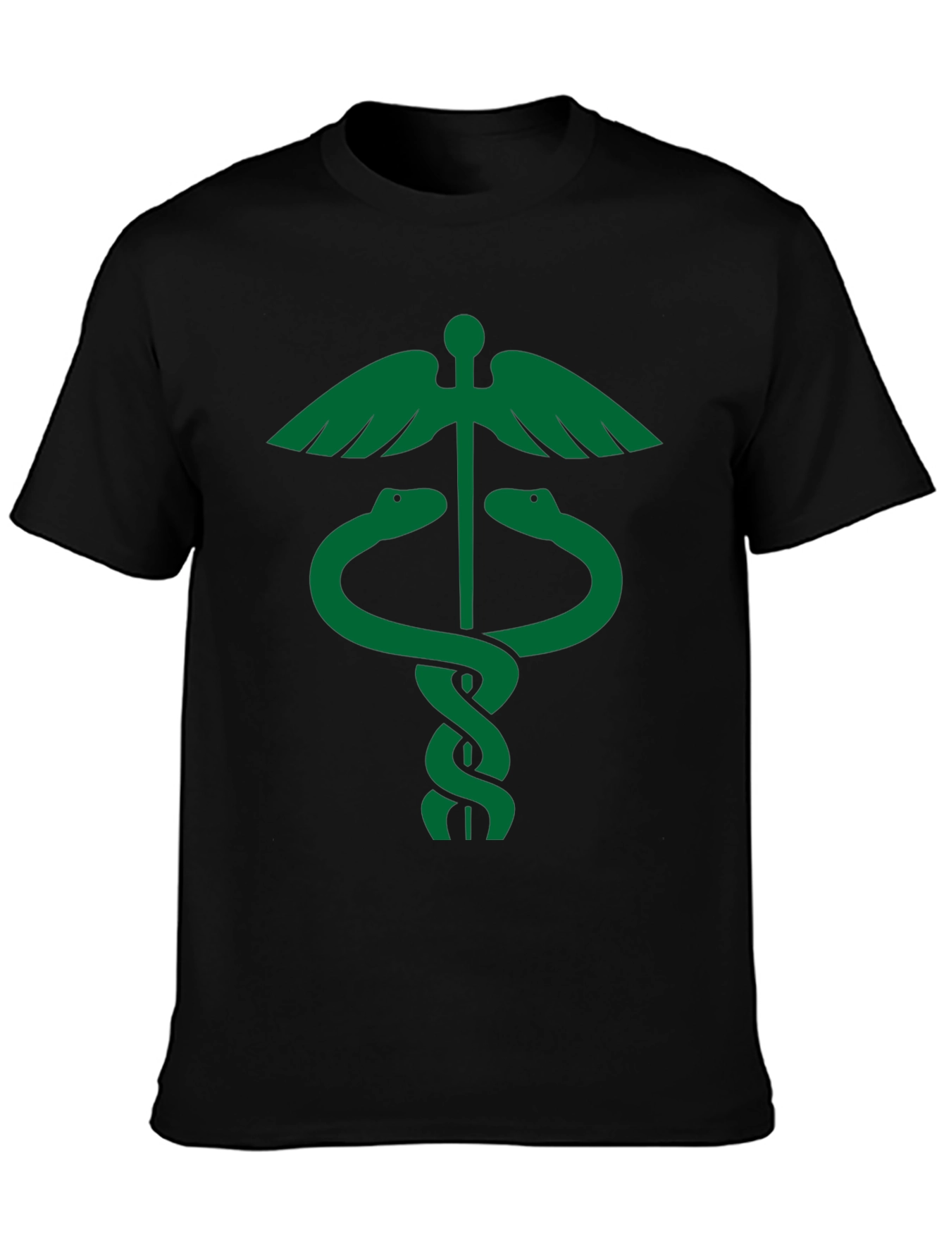 Caduceus Symbol Black T-Shirt