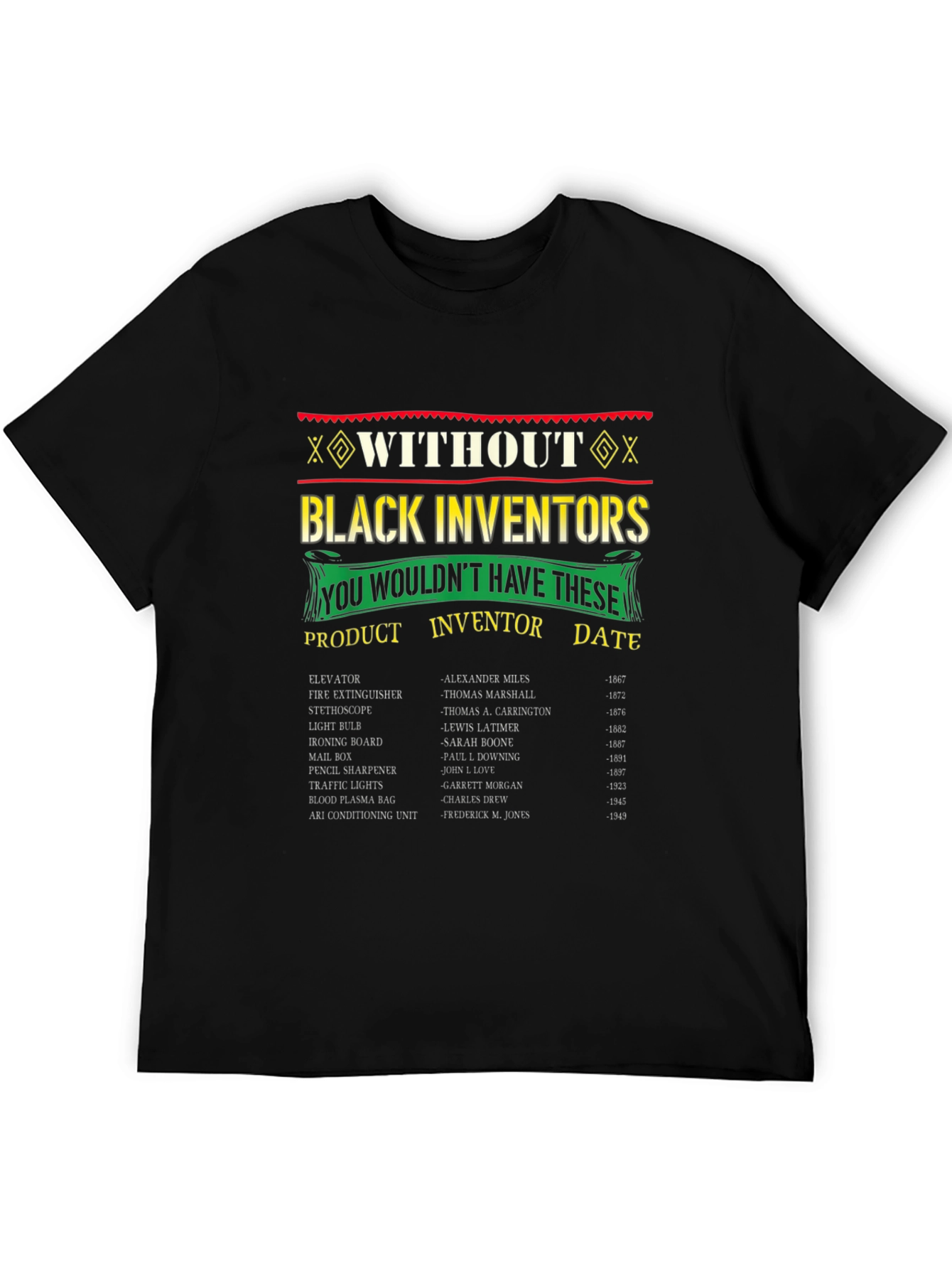 Black Inventors T-Shirt - Historical Contributions