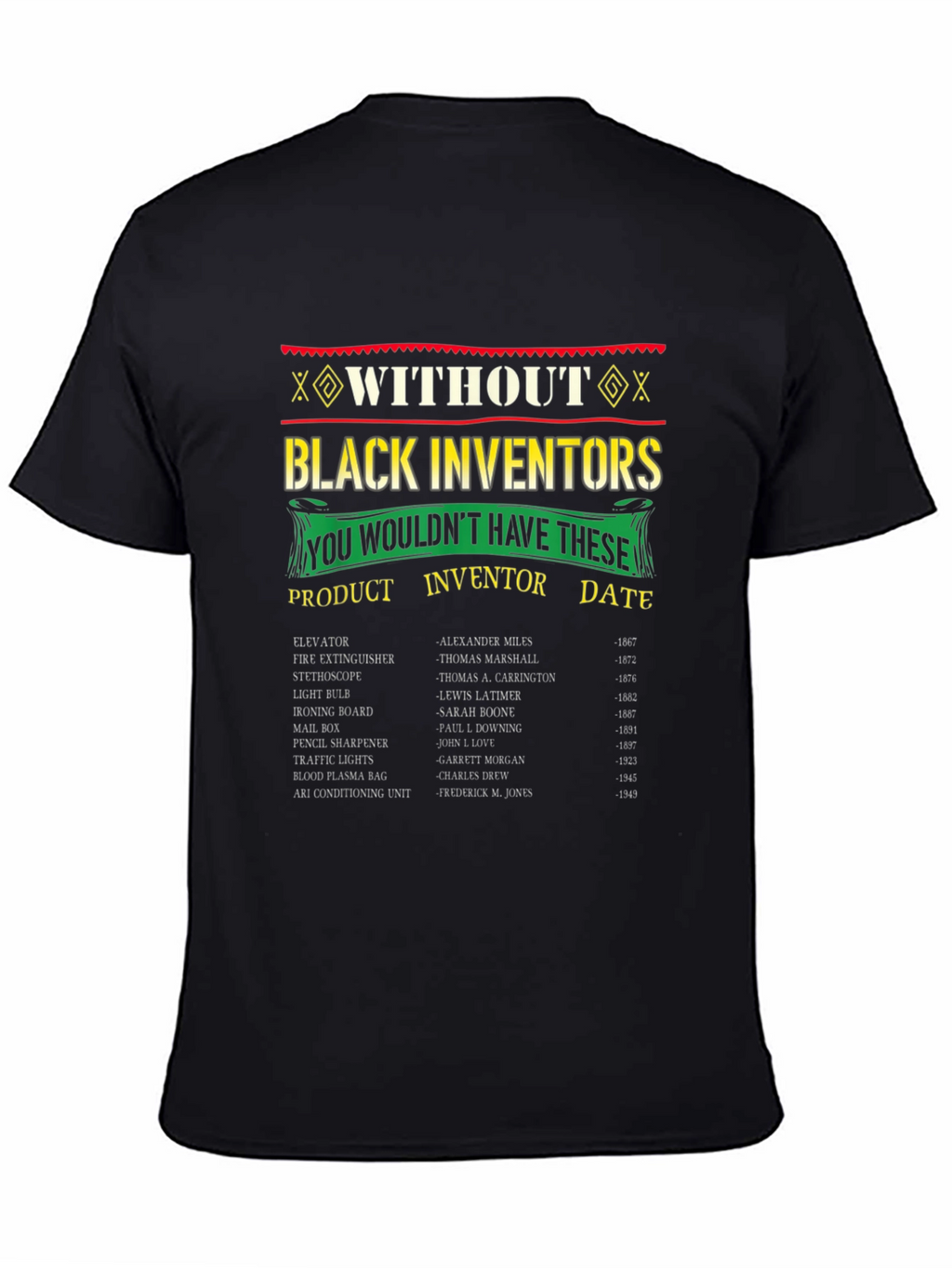 Black Inventors T-Shirt - Historical Contributions
