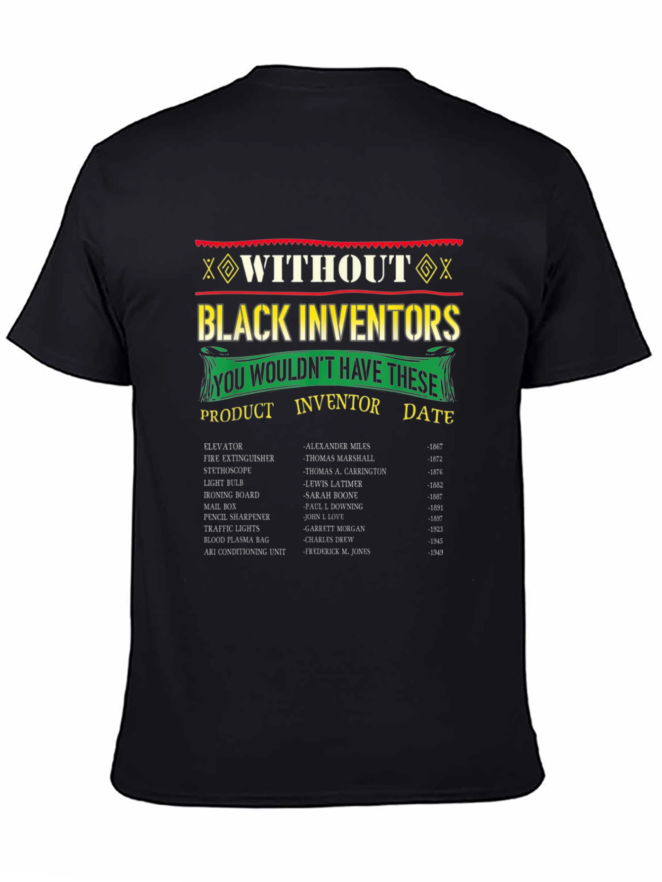 Black Inventors T-Shirt - Historical Contributions