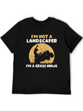 Grass Ninja T-Shirt - Funny Landscaping Tee