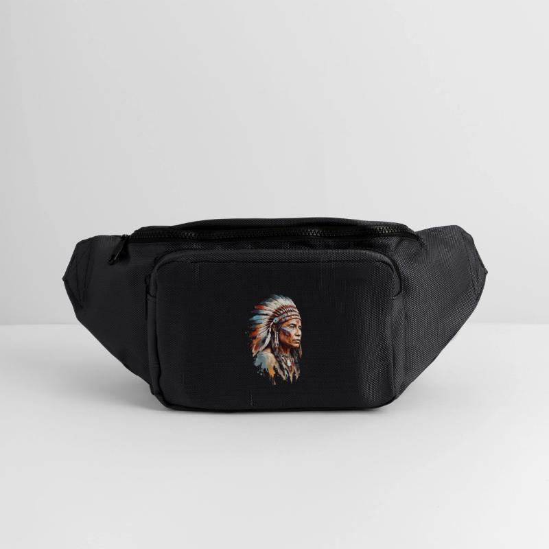 NATIVE AMERICAN INDIAN WITH FEATHERS HEADDRESS