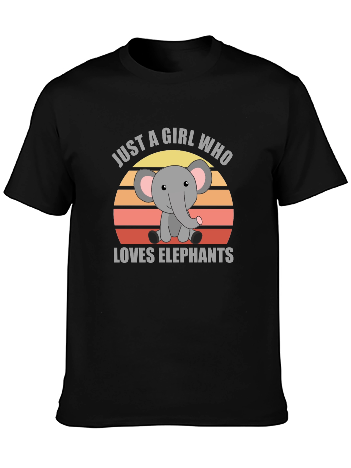 Elephant Lover Graphic Tee - Just a Girl Who Loves Elephants!