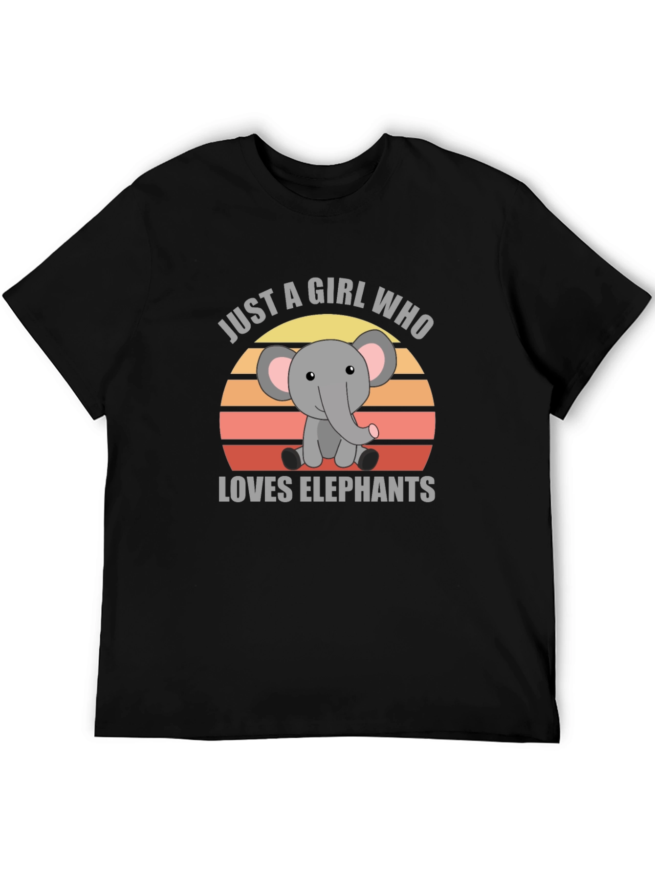 Elephant Lover Graphic Tee - Just a Girl Who Loves Elephants!
