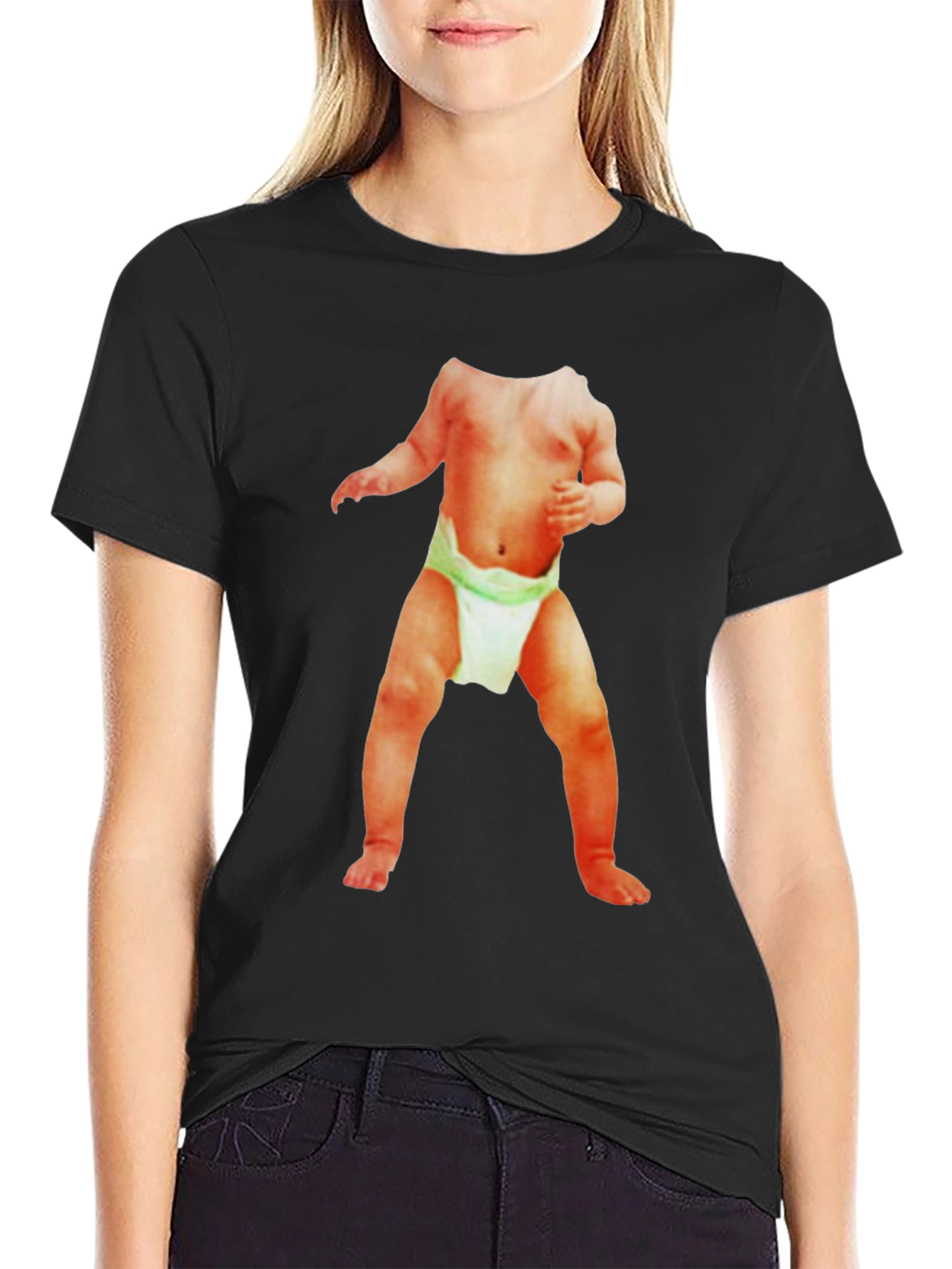 Funny Baby Body T-Shirt - Black