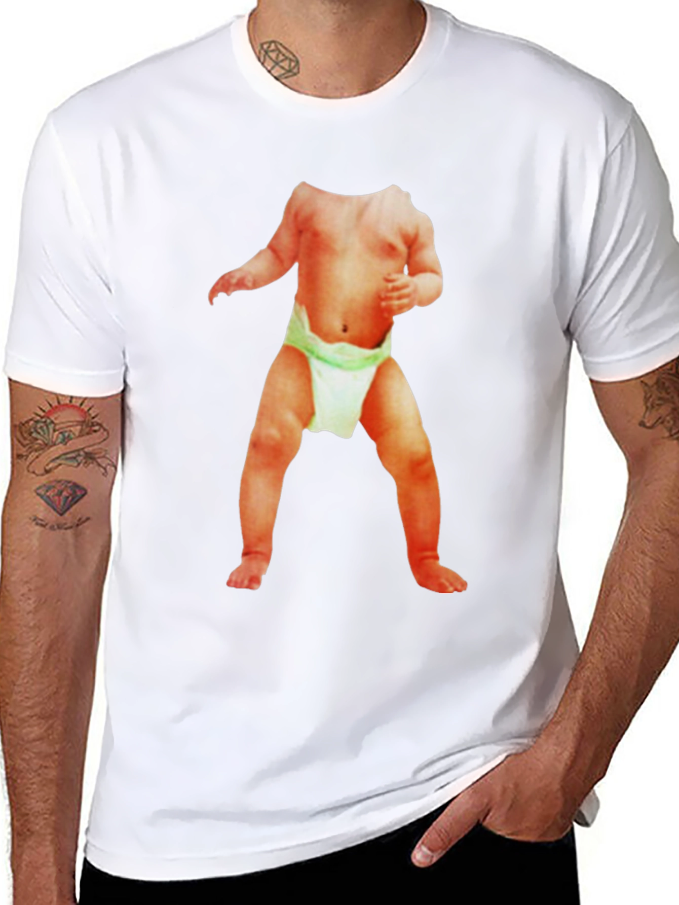 Funny Baby Body T-Shirt - Black