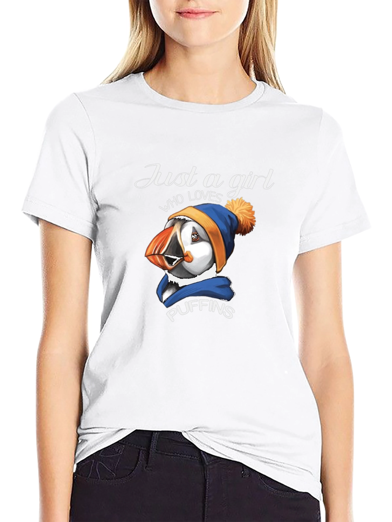 Puffin Lover T-Shirt - Just a Girl Who Loves Puffins