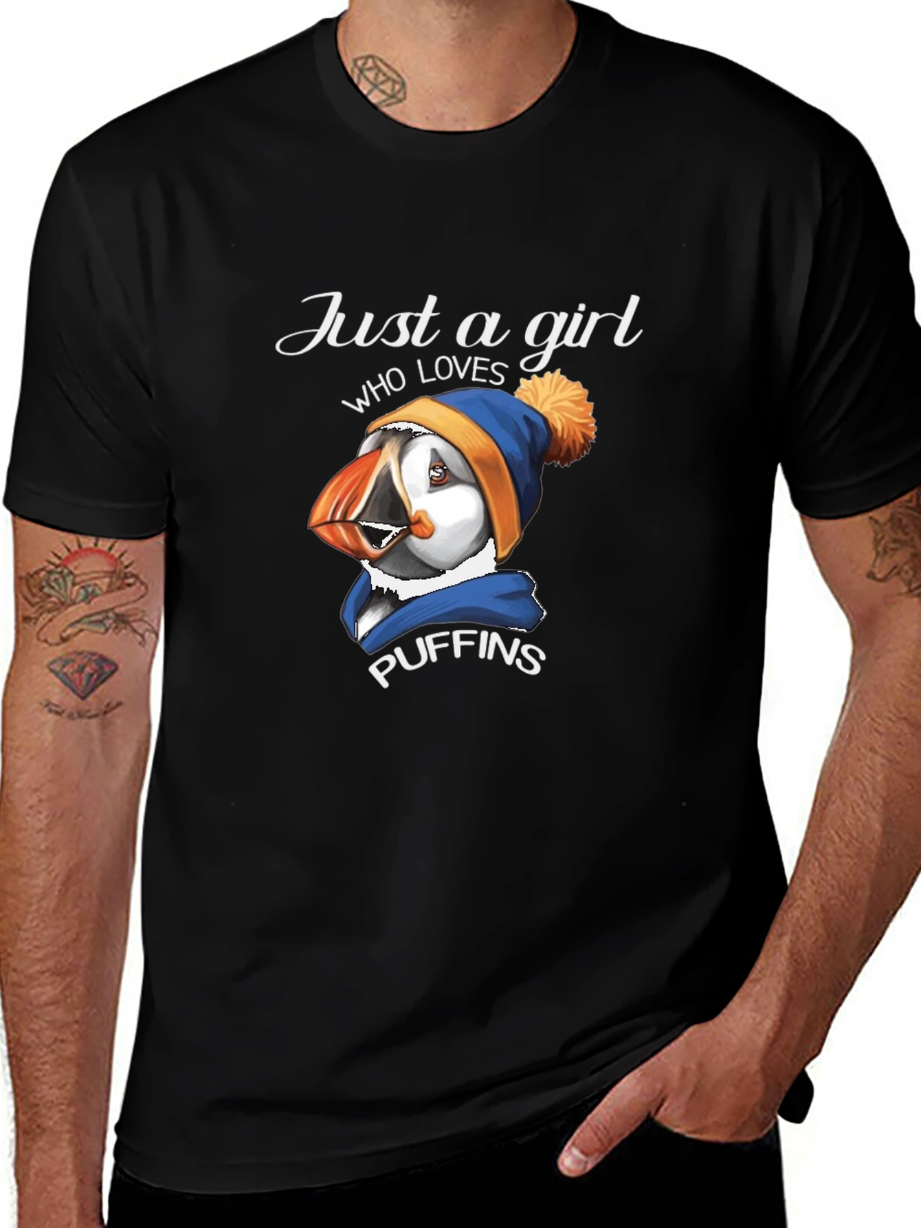 Puffin Lover T-Shirt - Just a Girl Who Loves Puffins