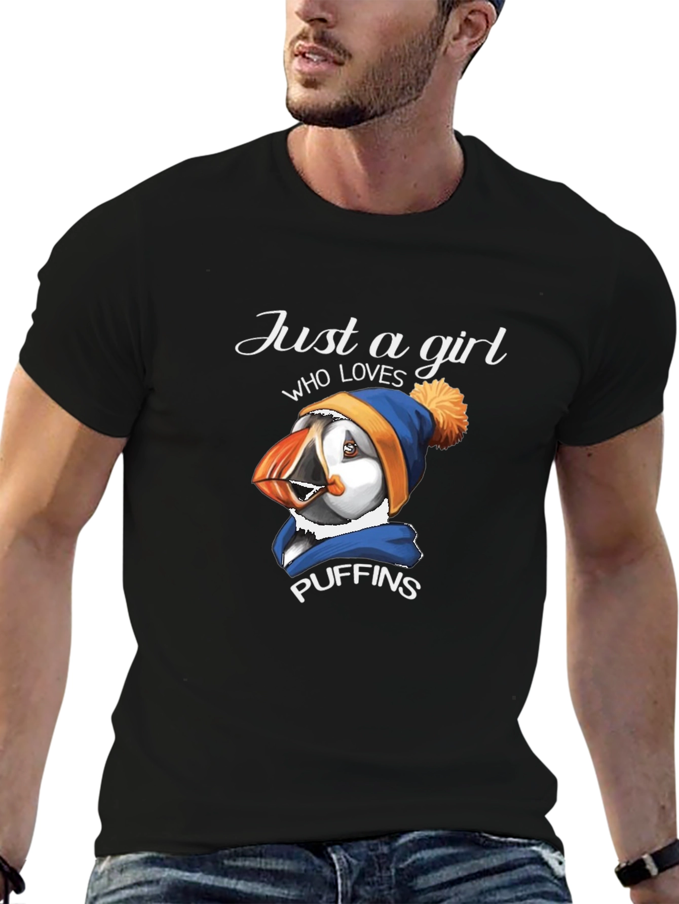 Puffin Lover T-Shirt - Just a Girl Who Loves Puffins