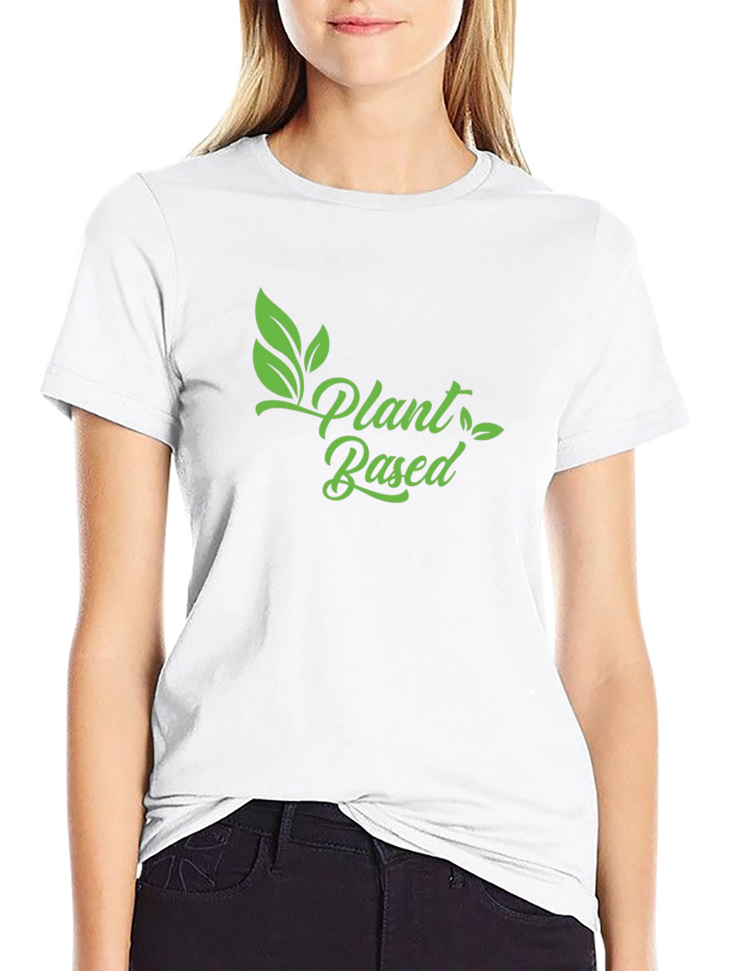 Plant Based Vegan T-Shirt - Green Print