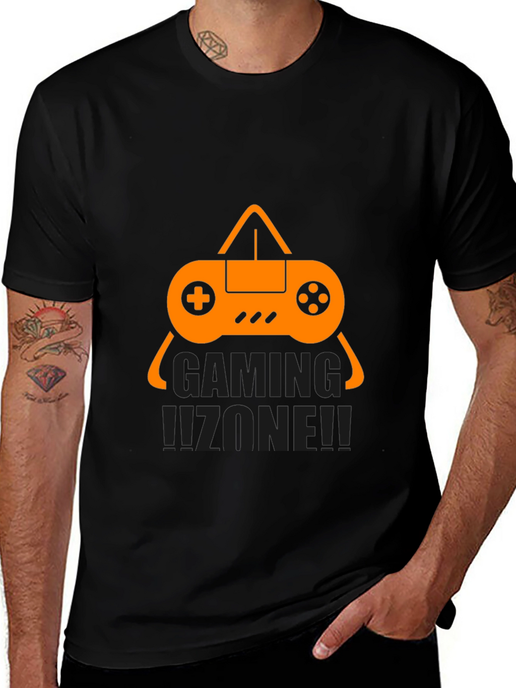 Gaming Zone Black T-Shirt - Gamer Style!