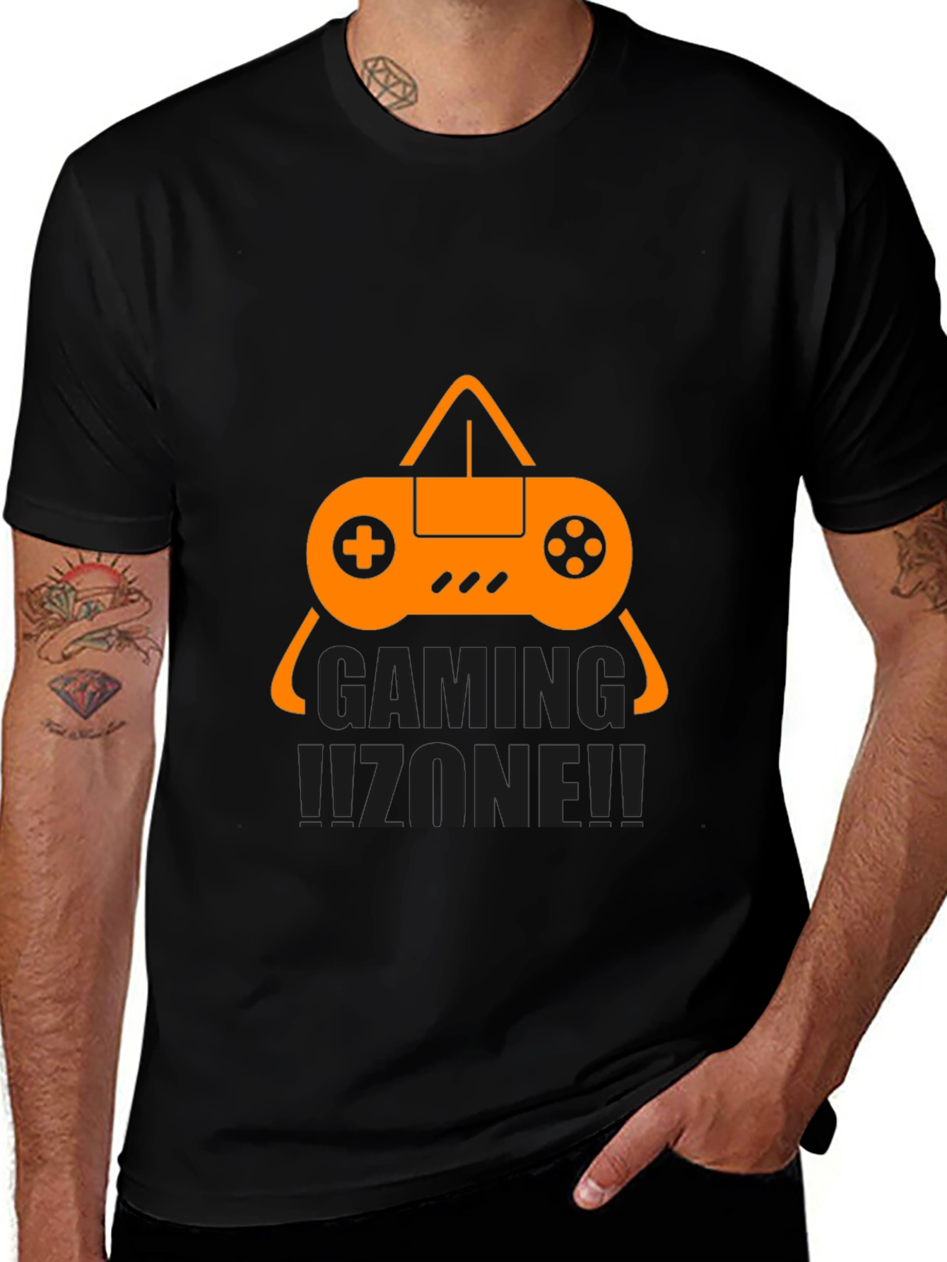 Gaming Zone Black T-Shirt - Gamer Style!