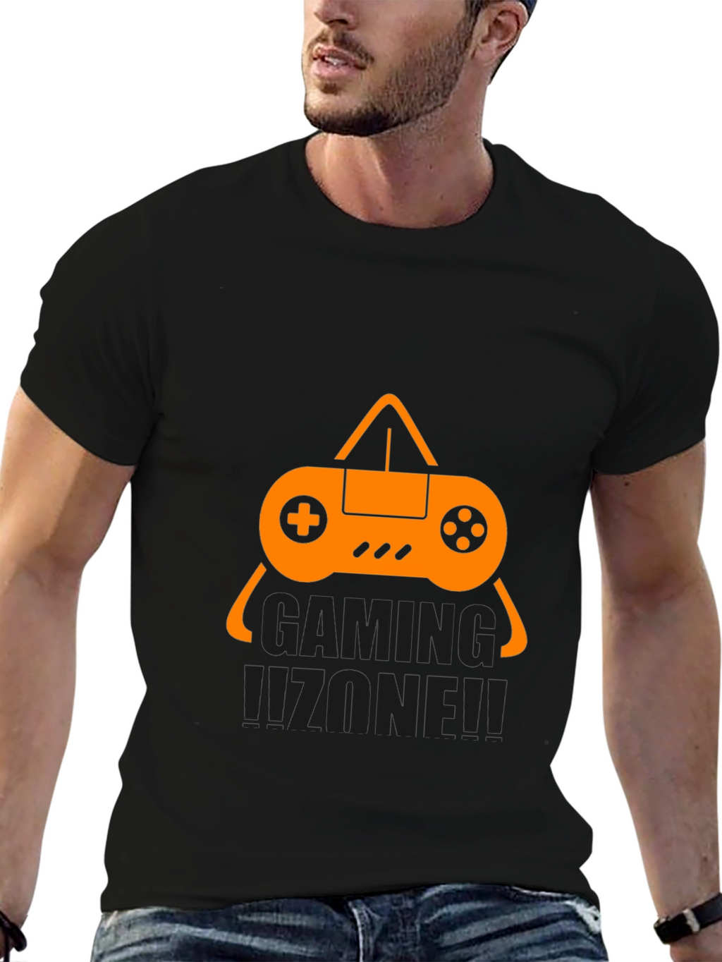 Gaming Zone Black T-Shirt - Gamer Style!