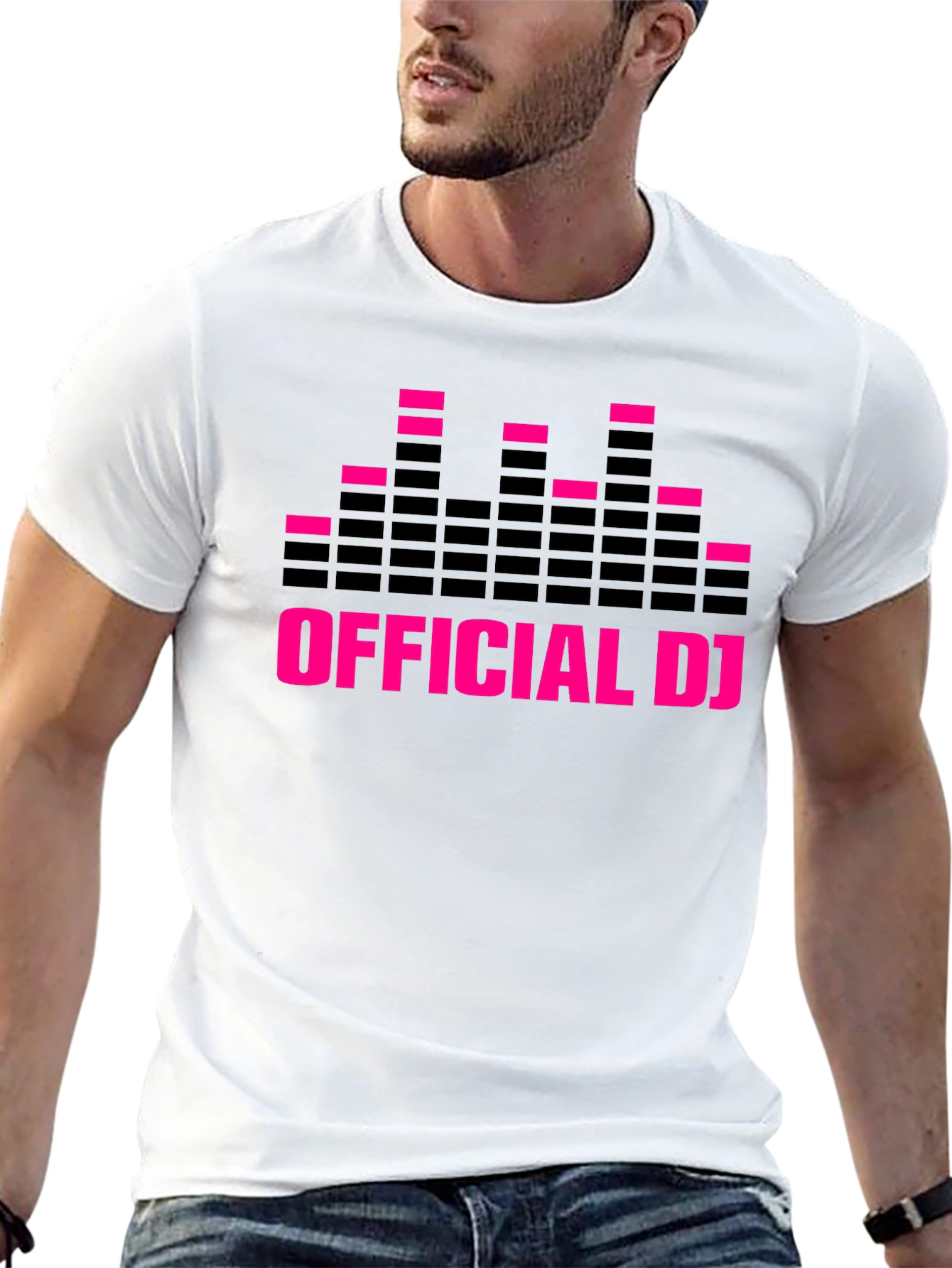 Official DJ Graphic Print Black T-Shirt