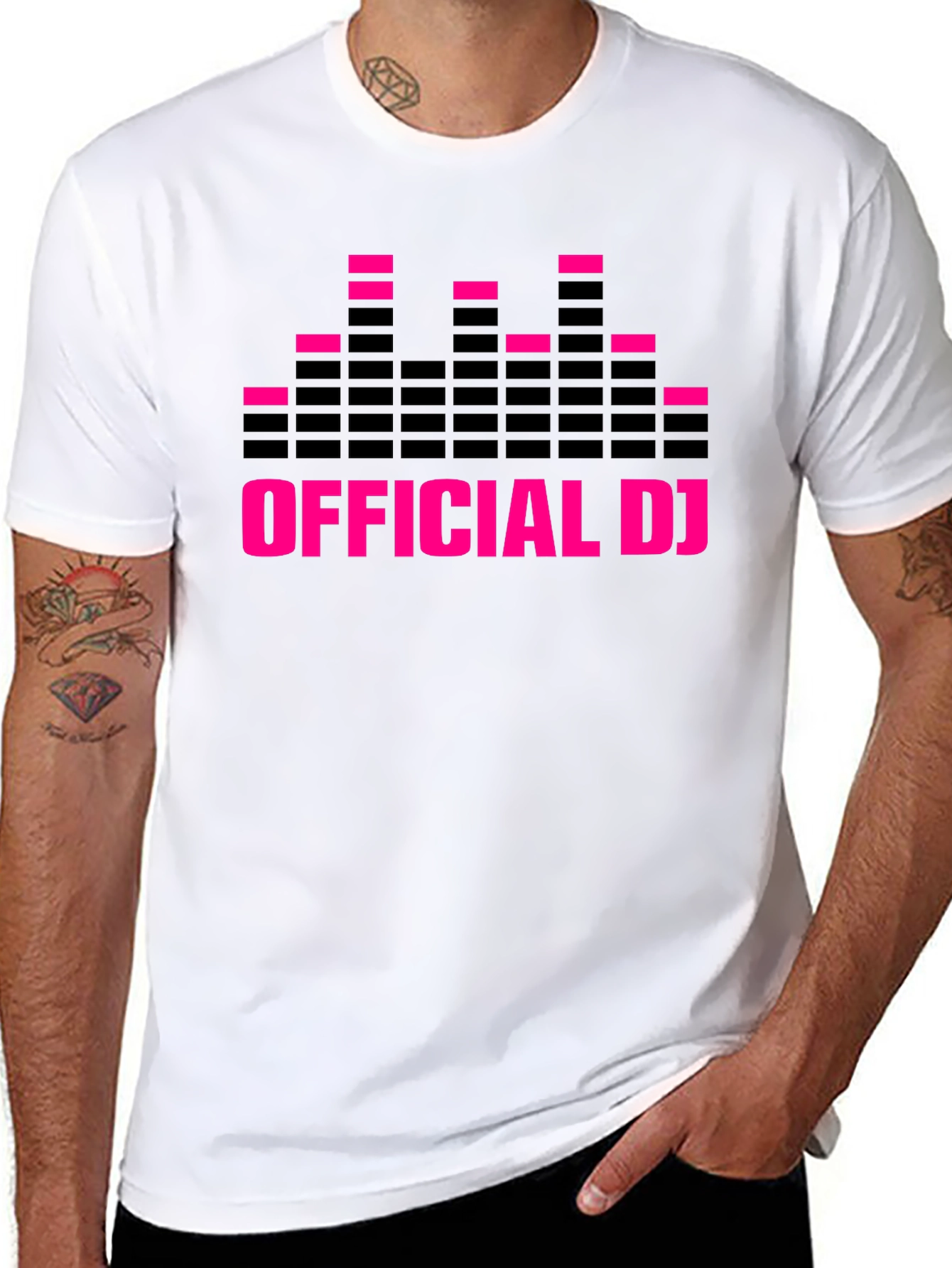 Official DJ Graphic Print Black T-Shirt