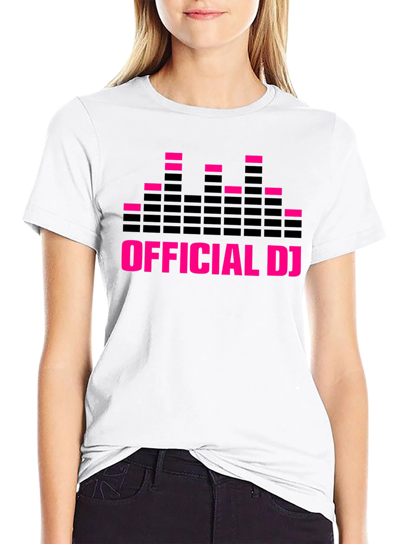 Official DJ Graphic Print Black T-Shirt
