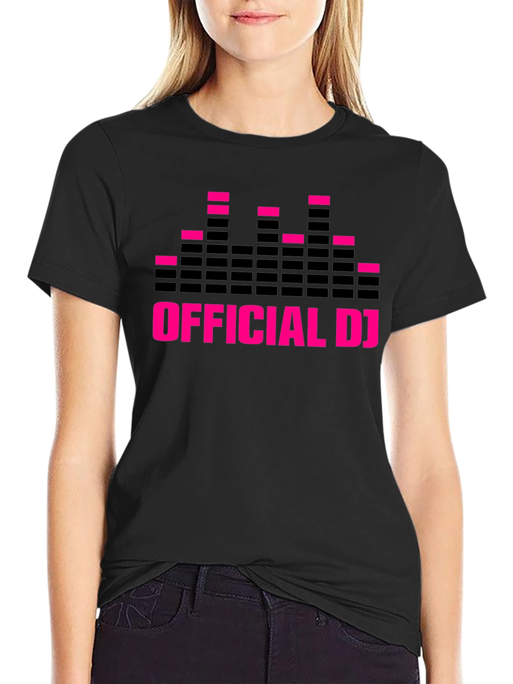Official DJ Graphic Print Black T-Shirt