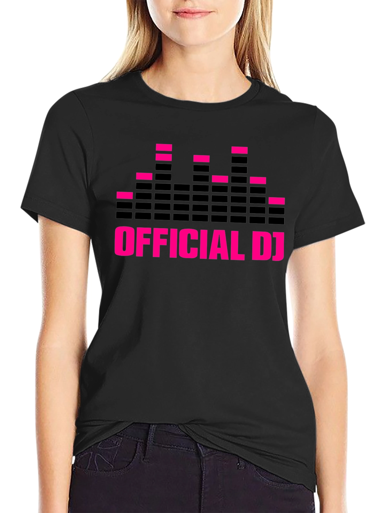 Official DJ Graphic Print Black T-Shirt
