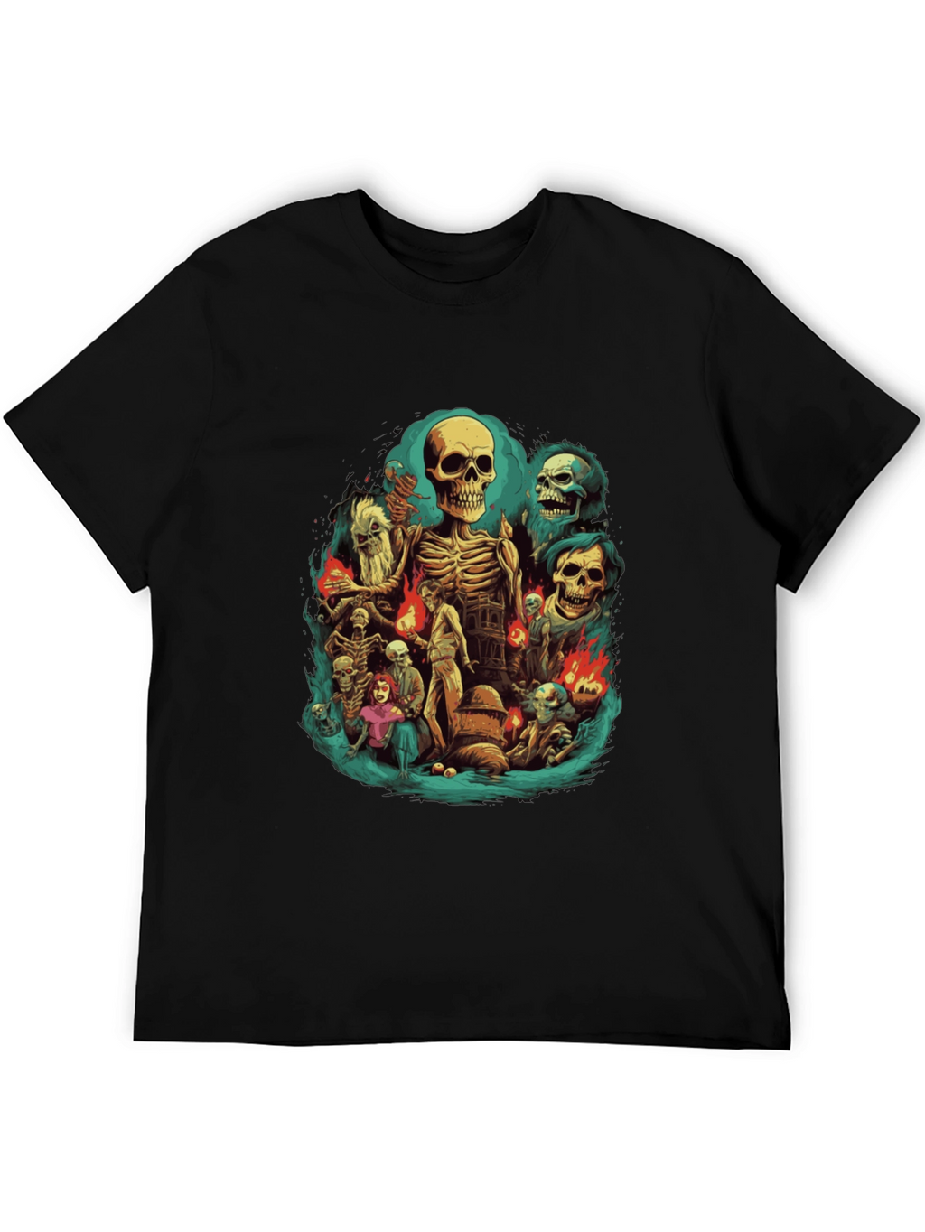 Skeleton Crew Graphic Tee - Dark Humor T-Shirt