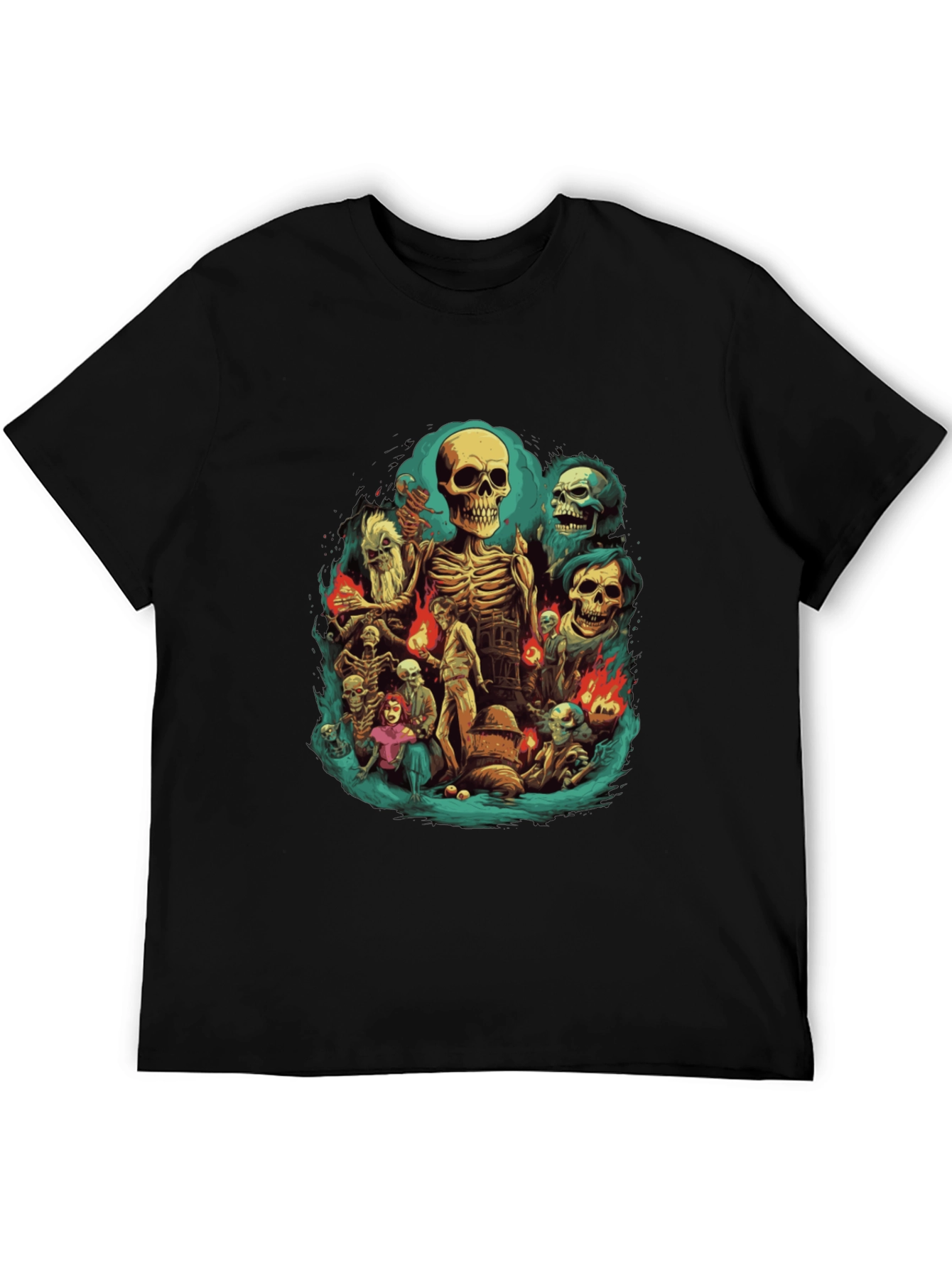 Skeleton Crew Graphic Tee - Dark Humor T-Shirt