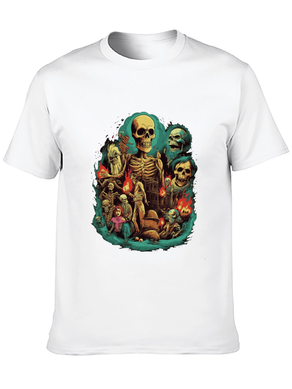 Skeleton Crew Graphic Tee - Dark Humor T-Shirt