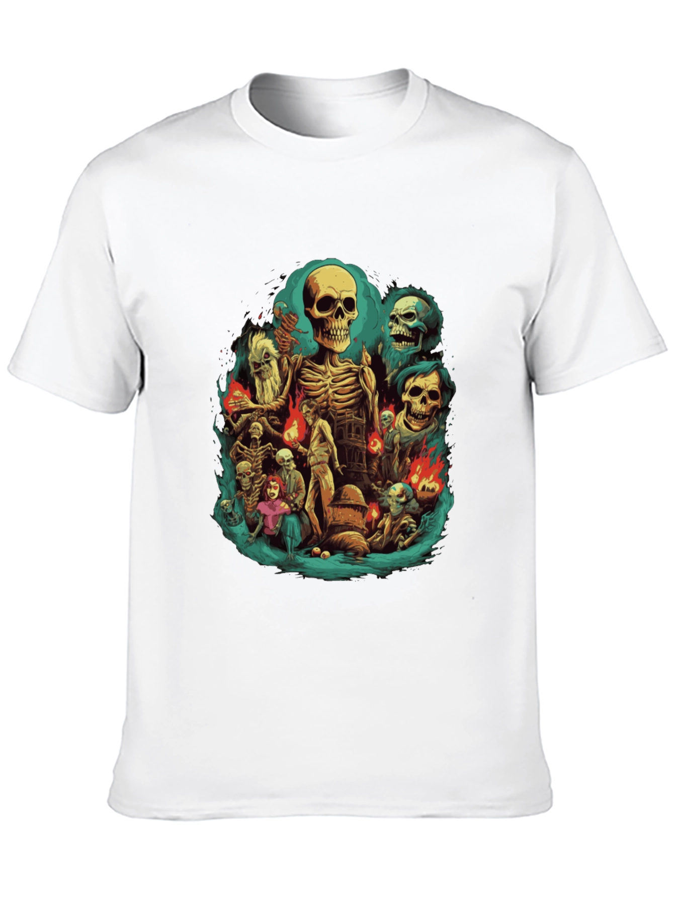 Skeleton Crew Graphic Tee - Dark Humor T-Shirt