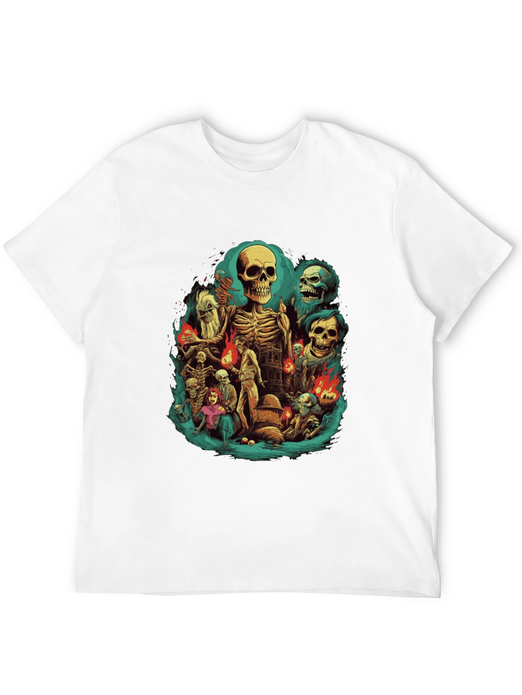 Skeleton Crew Graphic Tee - Dark Humor T-Shirt