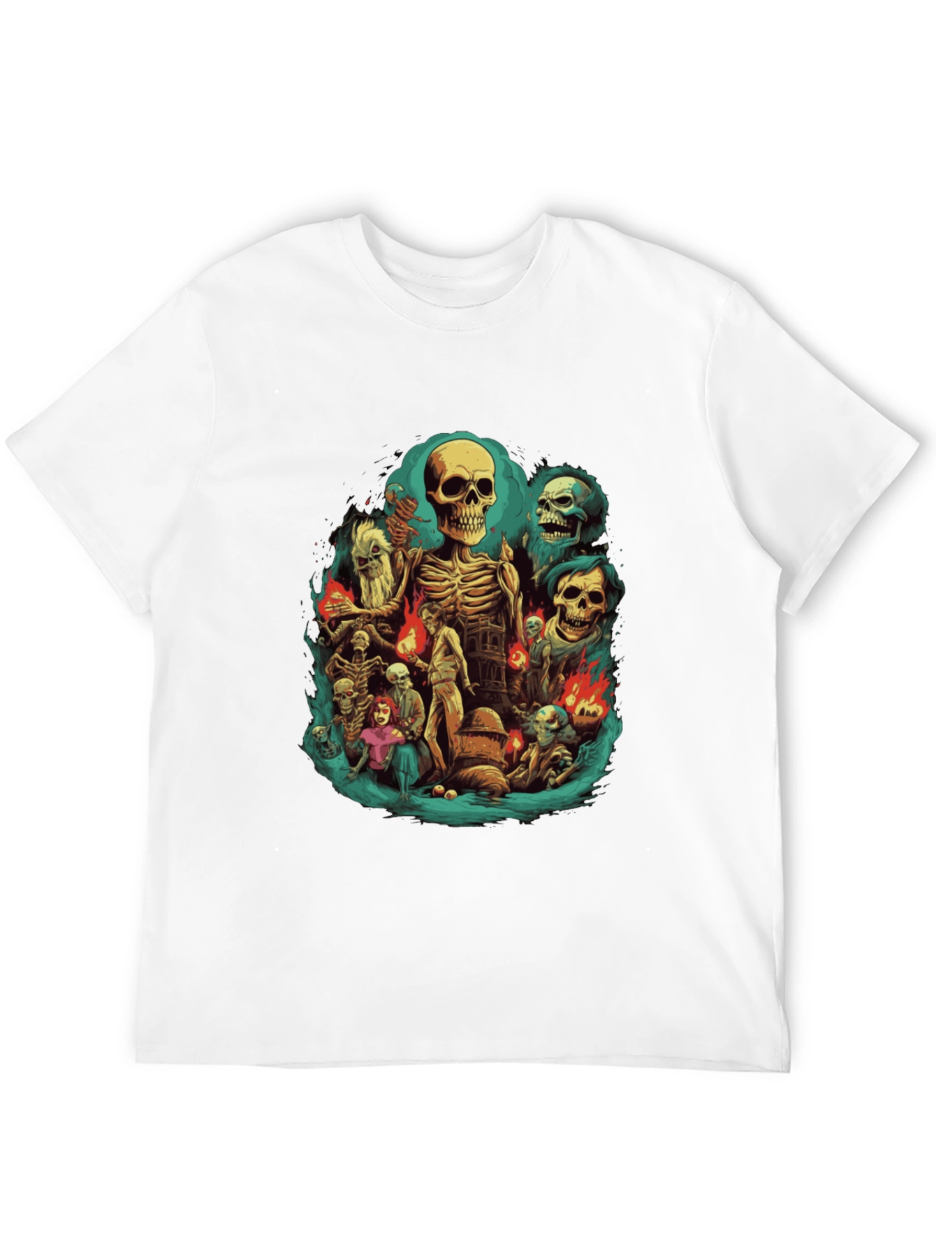 Skeleton Crew Graphic Tee - Dark Humor T-Shirt