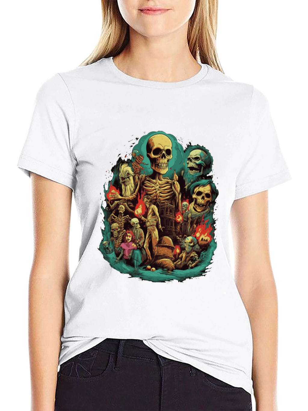 Skeleton Crew Graphic Tee - Dark Humor T-Shirt