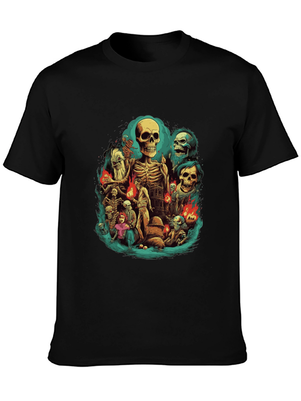 Skeleton Crew Graphic Tee - Dark Humor T-Shirt