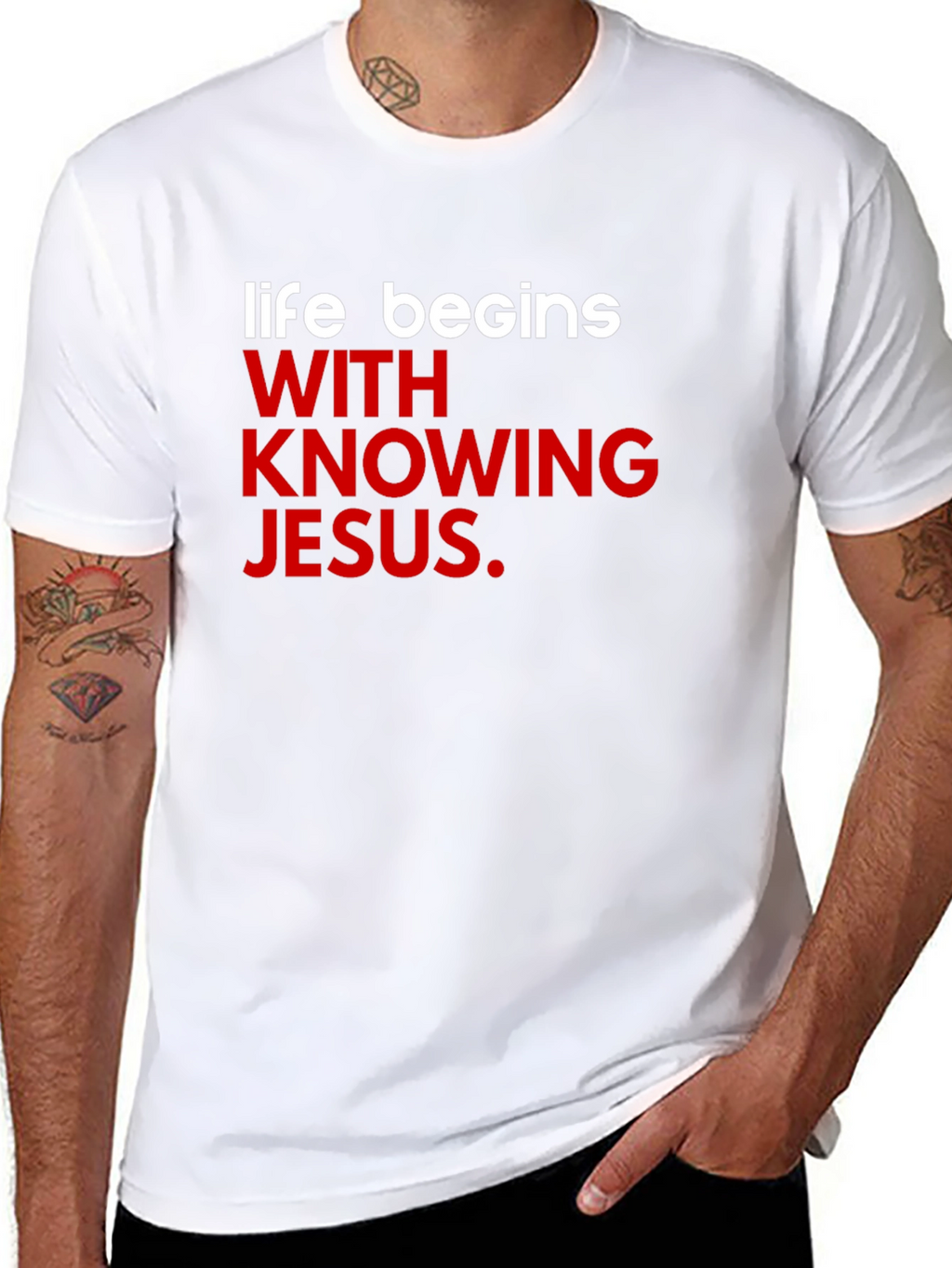 Life Begins With Knowing Jesus T-Shirt