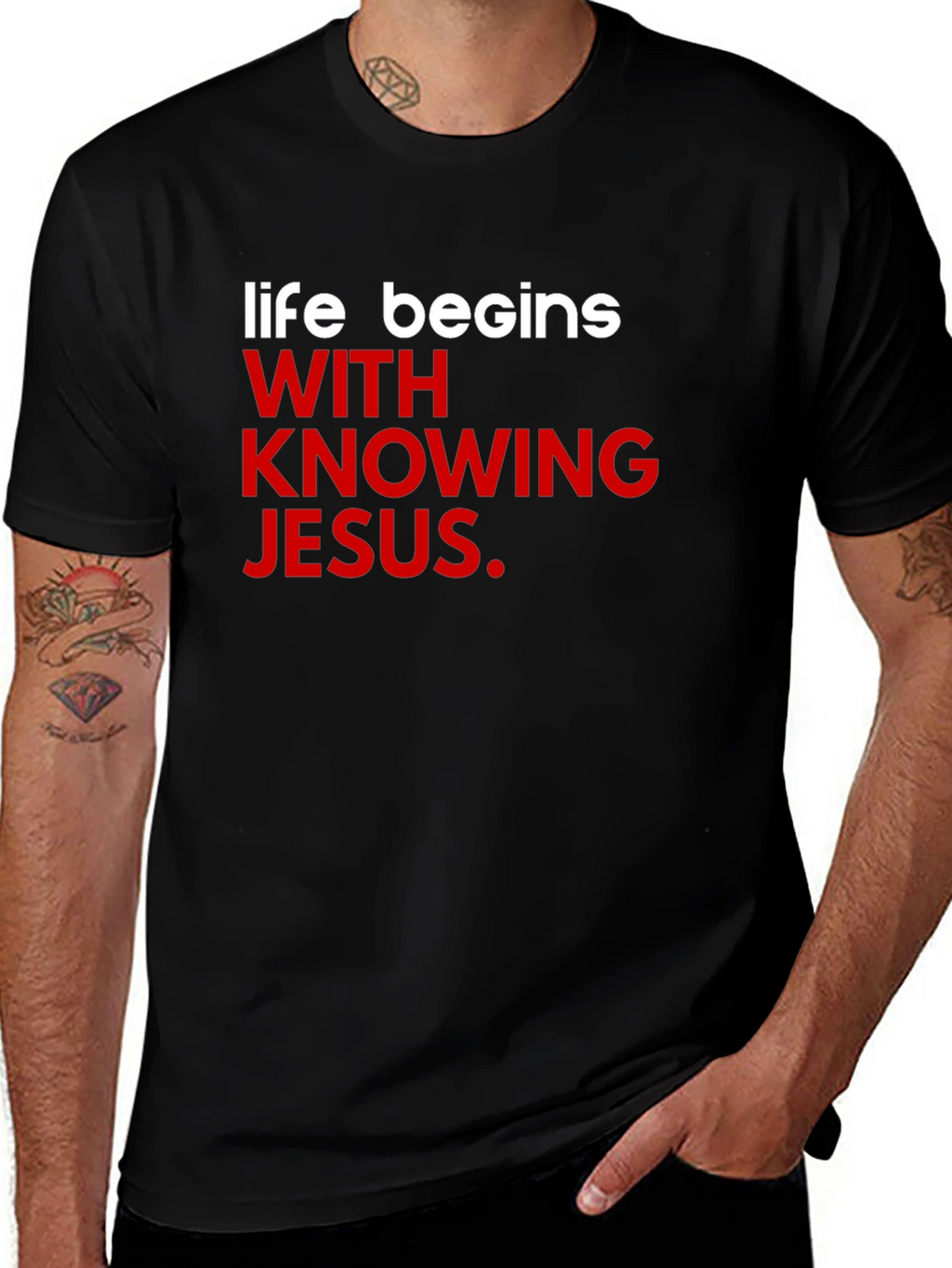 Life Begins With Knowing Jesus T-Shirt
