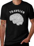 Traveler Brain Graphic T-Shirt