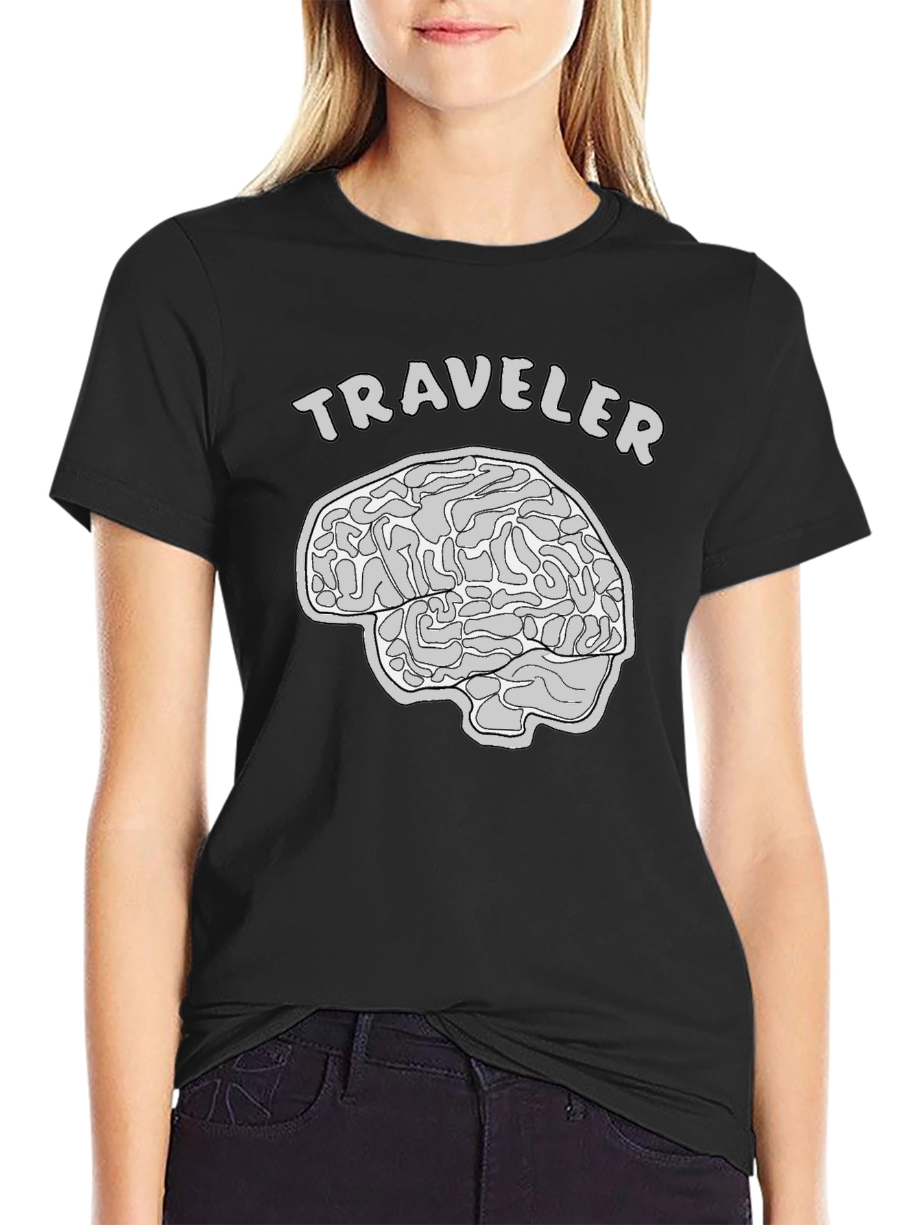 Traveler Brain Graphic T-Shirt