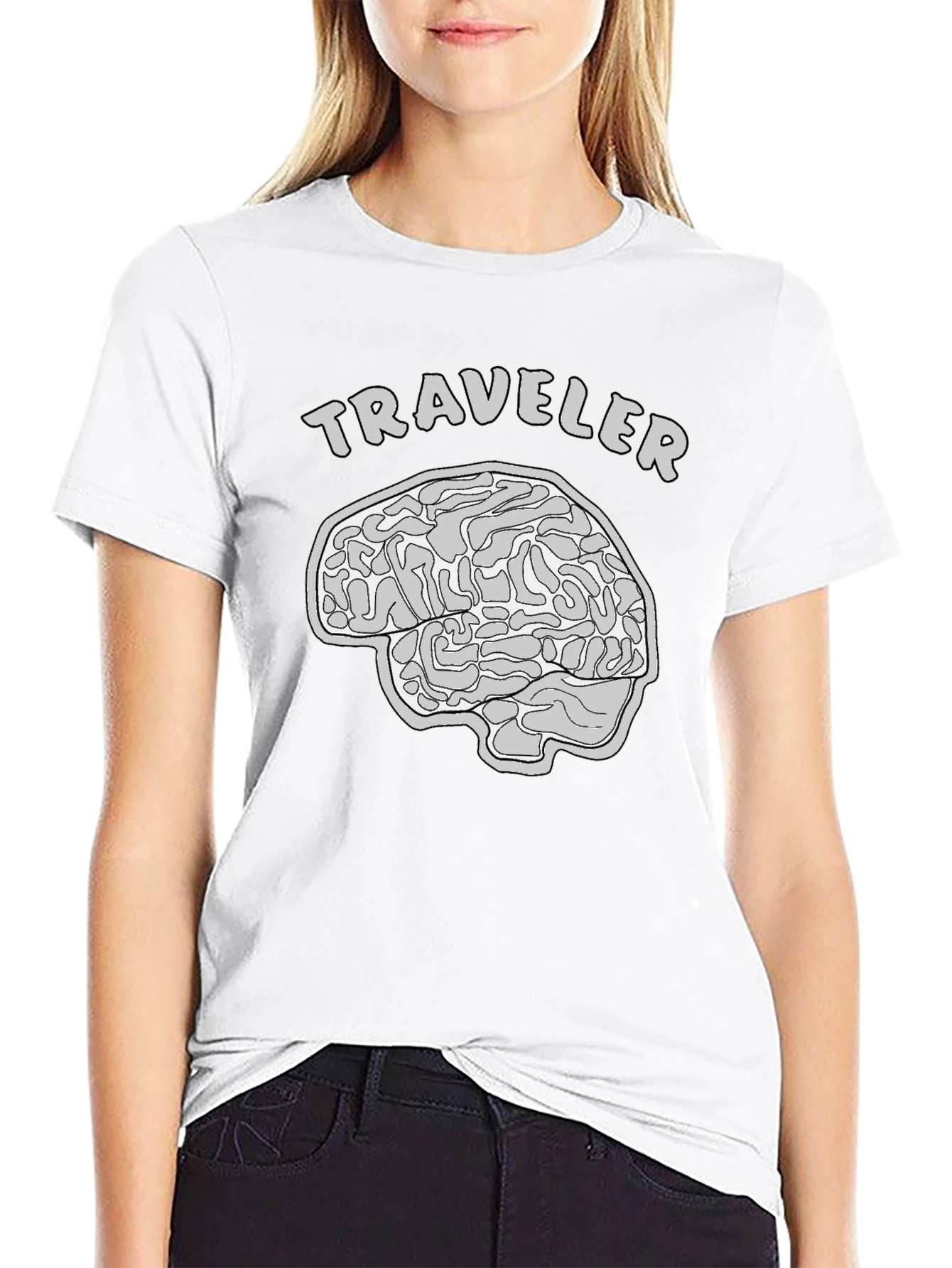 Traveler Brain Graphic T-Shirt