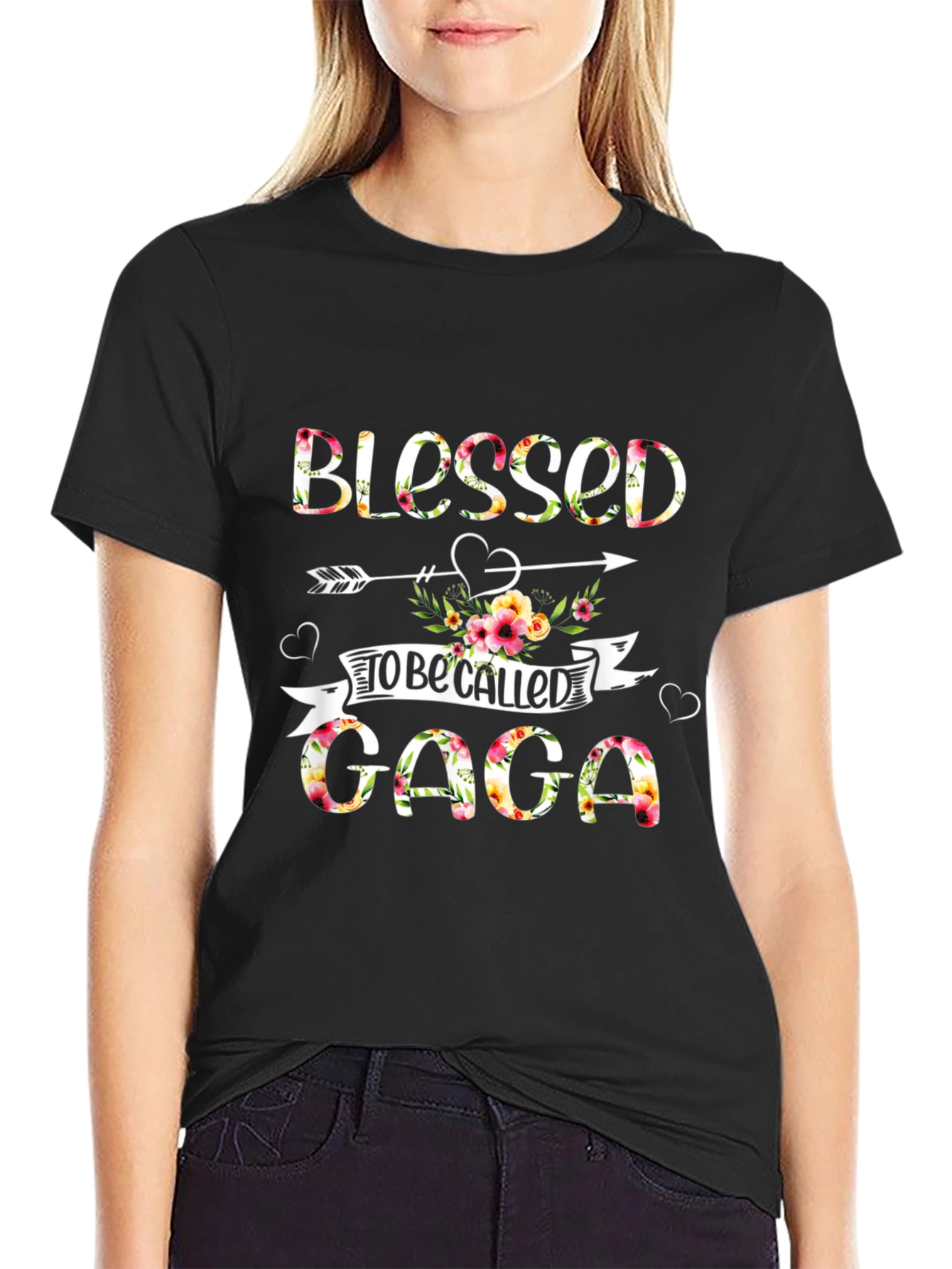 Blessed to Be Called Gaga Floral T-Shirt