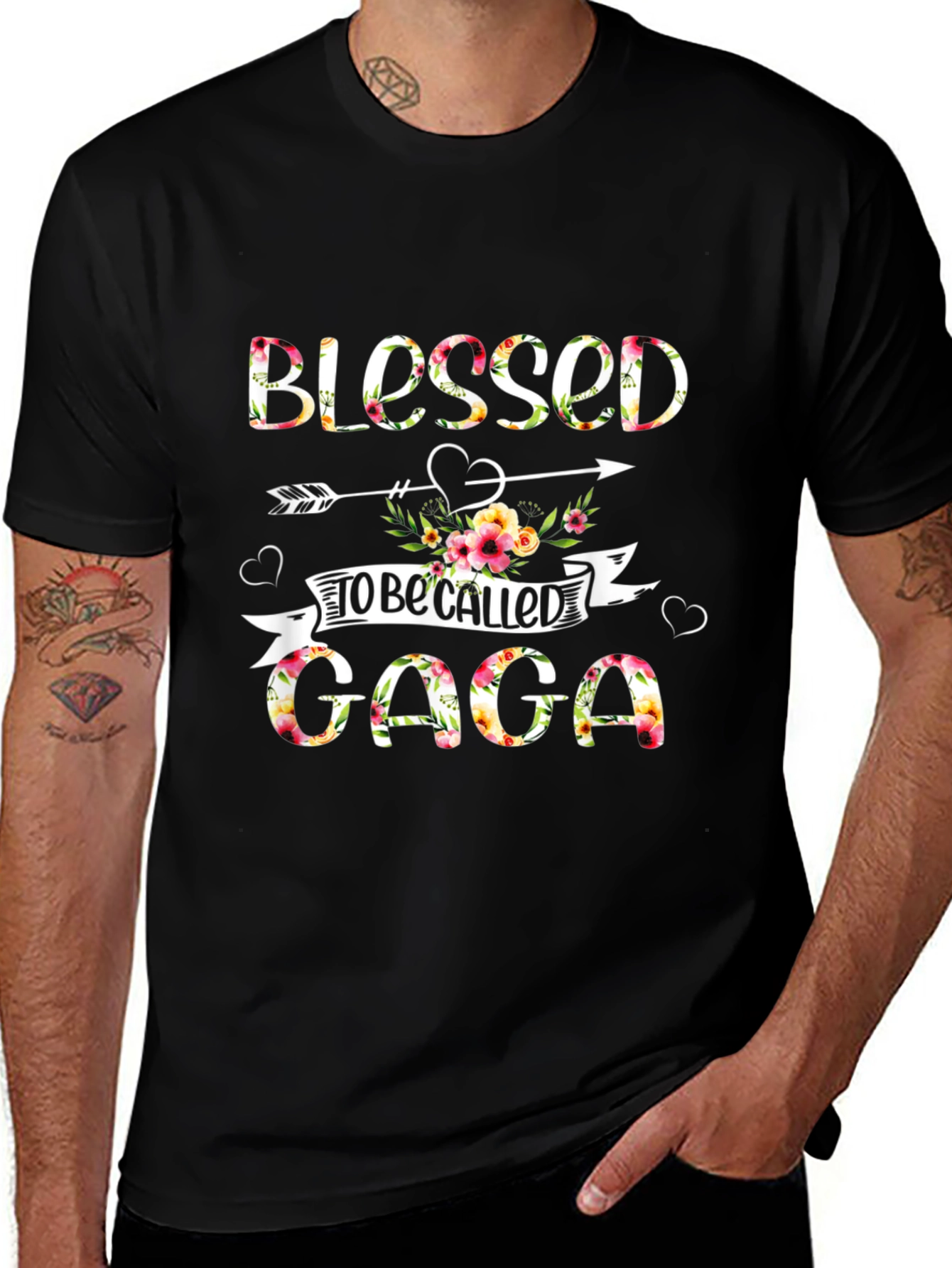 Blessed to Be Called Gaga Floral T-Shirt