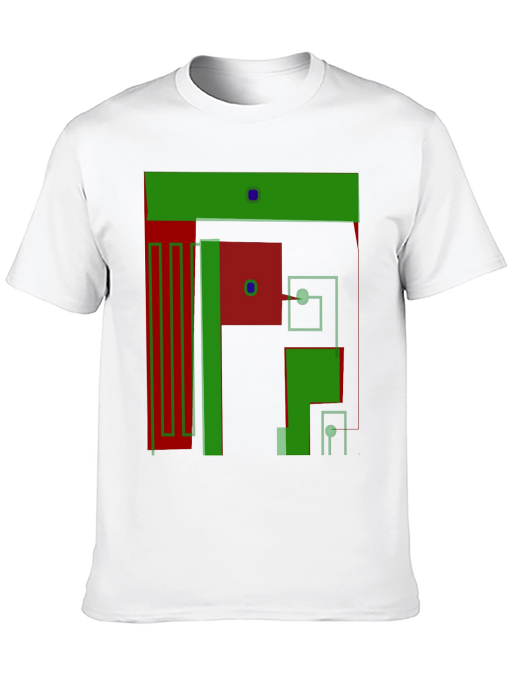 Abstract Geometric Graphic T-Shirt - Modern Art Tee