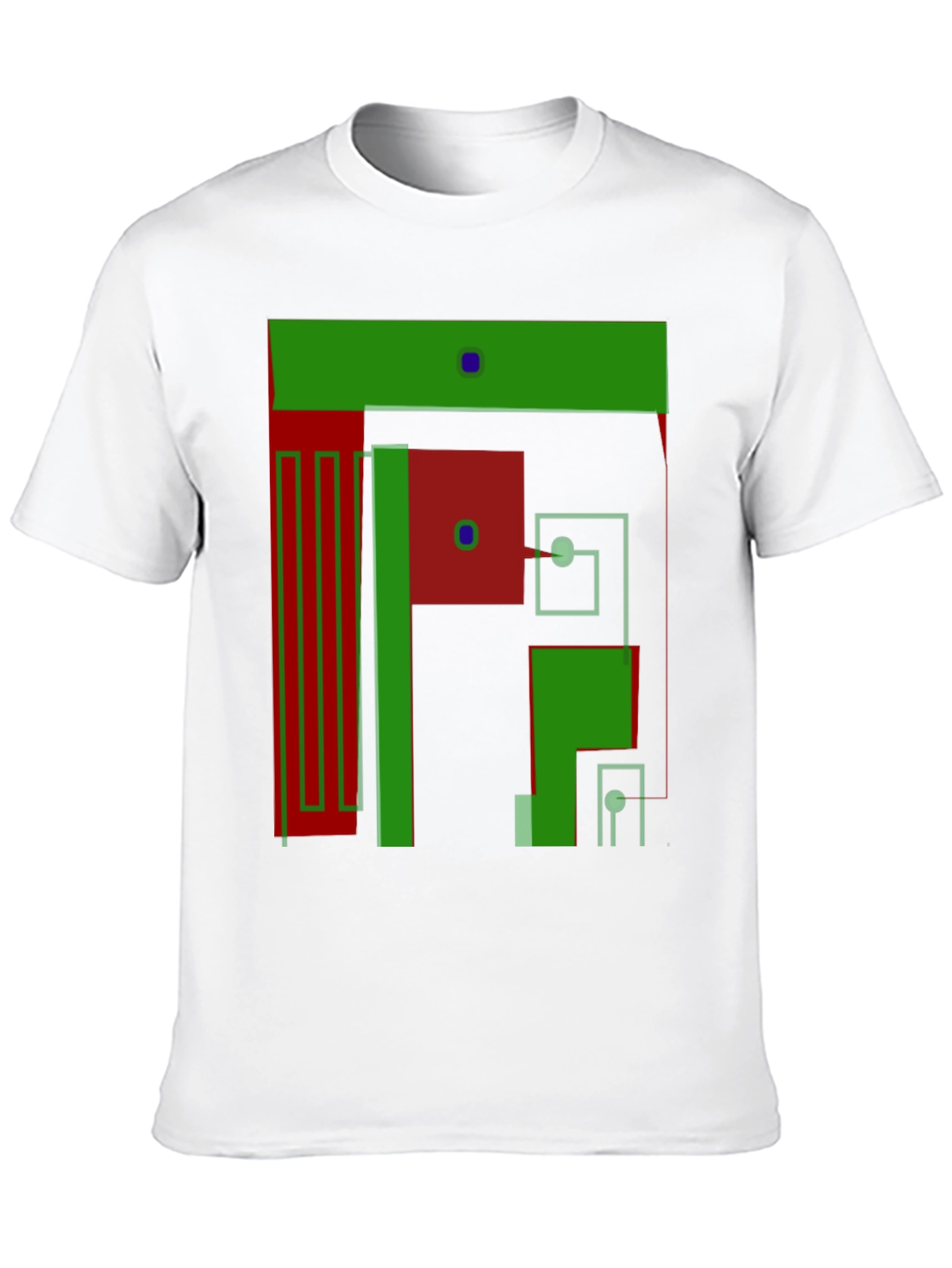 Abstract Geometric Graphic T-Shirt - Modern Art Tee