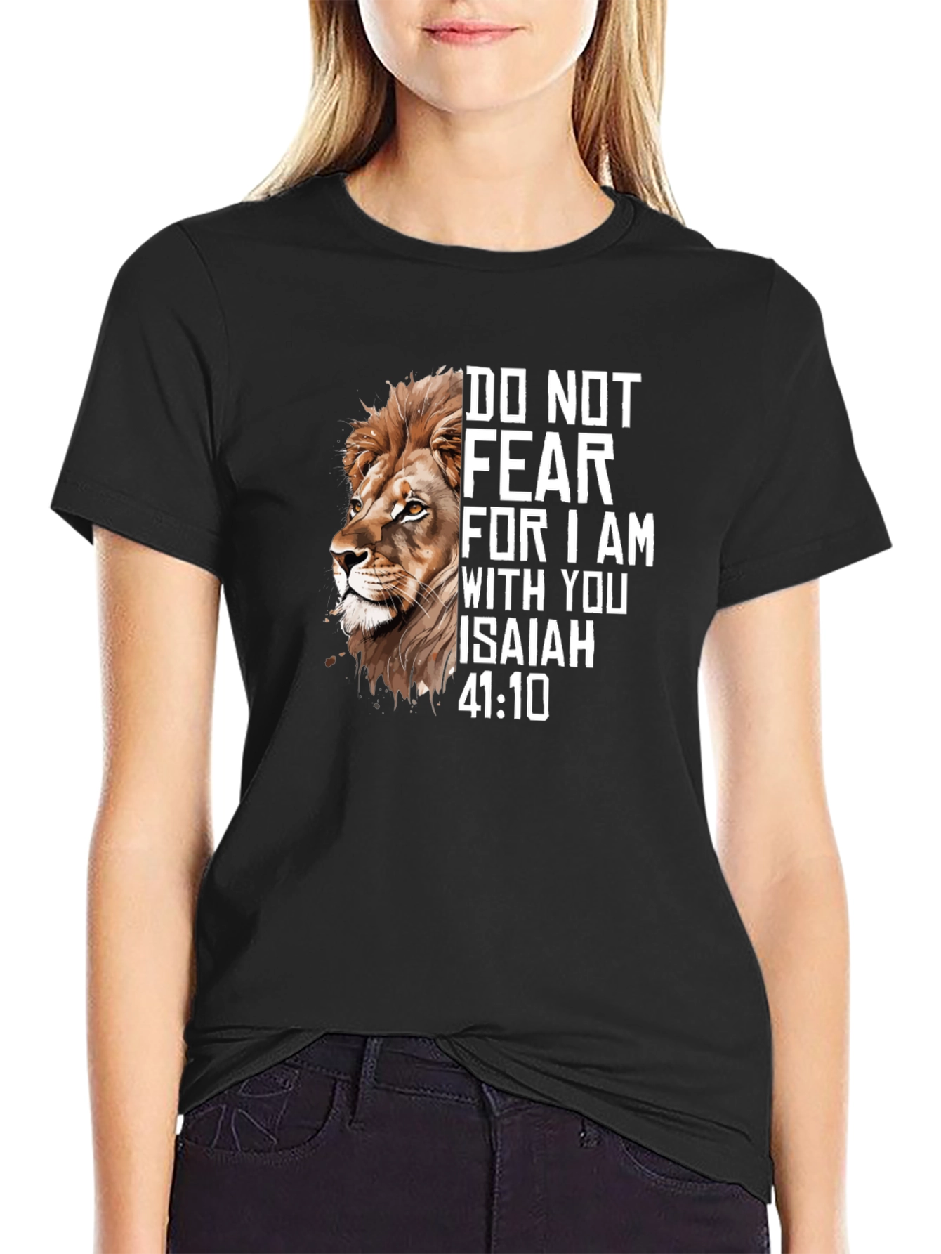 Lion and Isaiah Graphic Tee - Faith Inspired T-Shirt