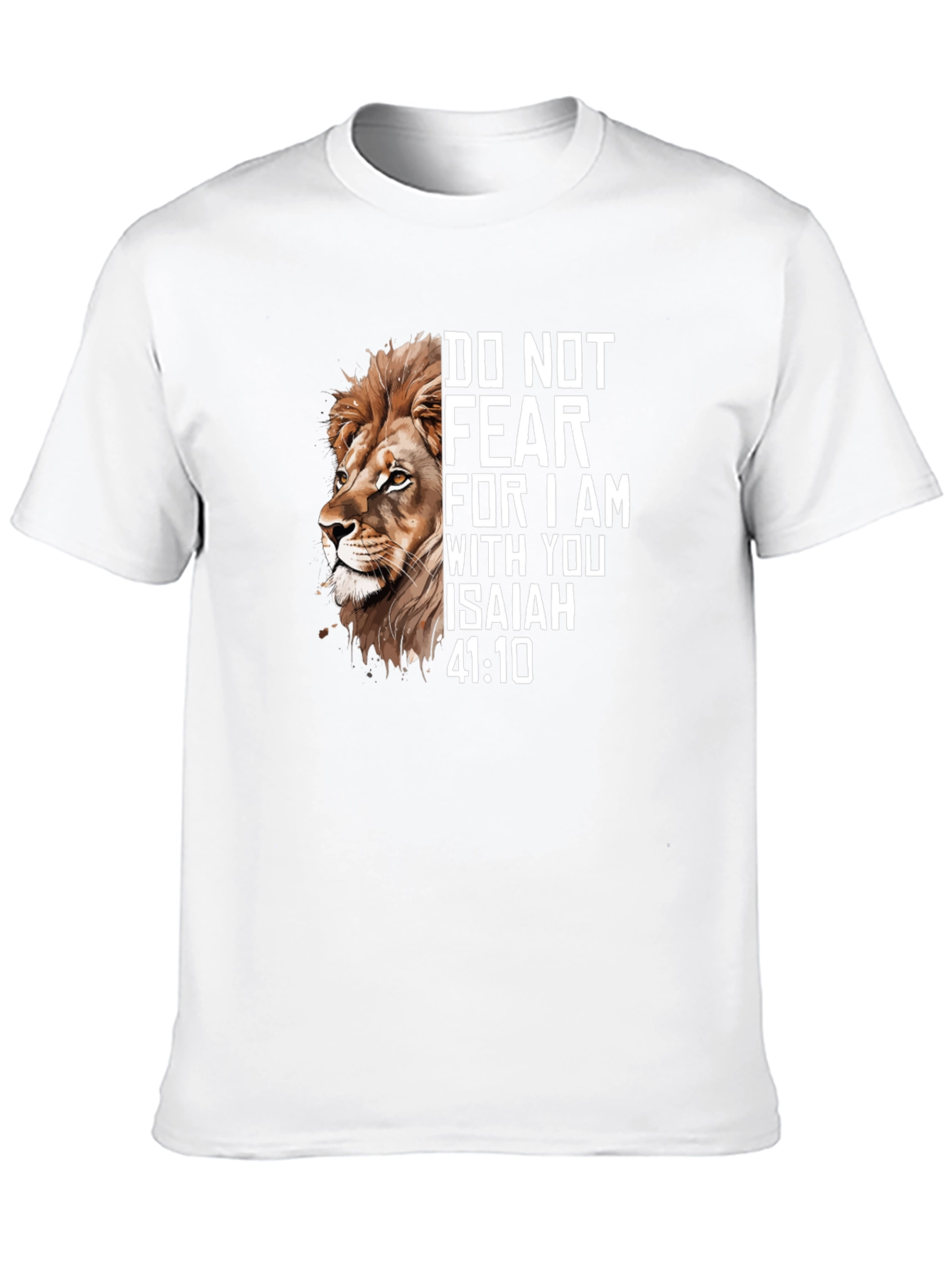 Lion and Isaiah Graphic Tee - Faith Inspired T-Shirt