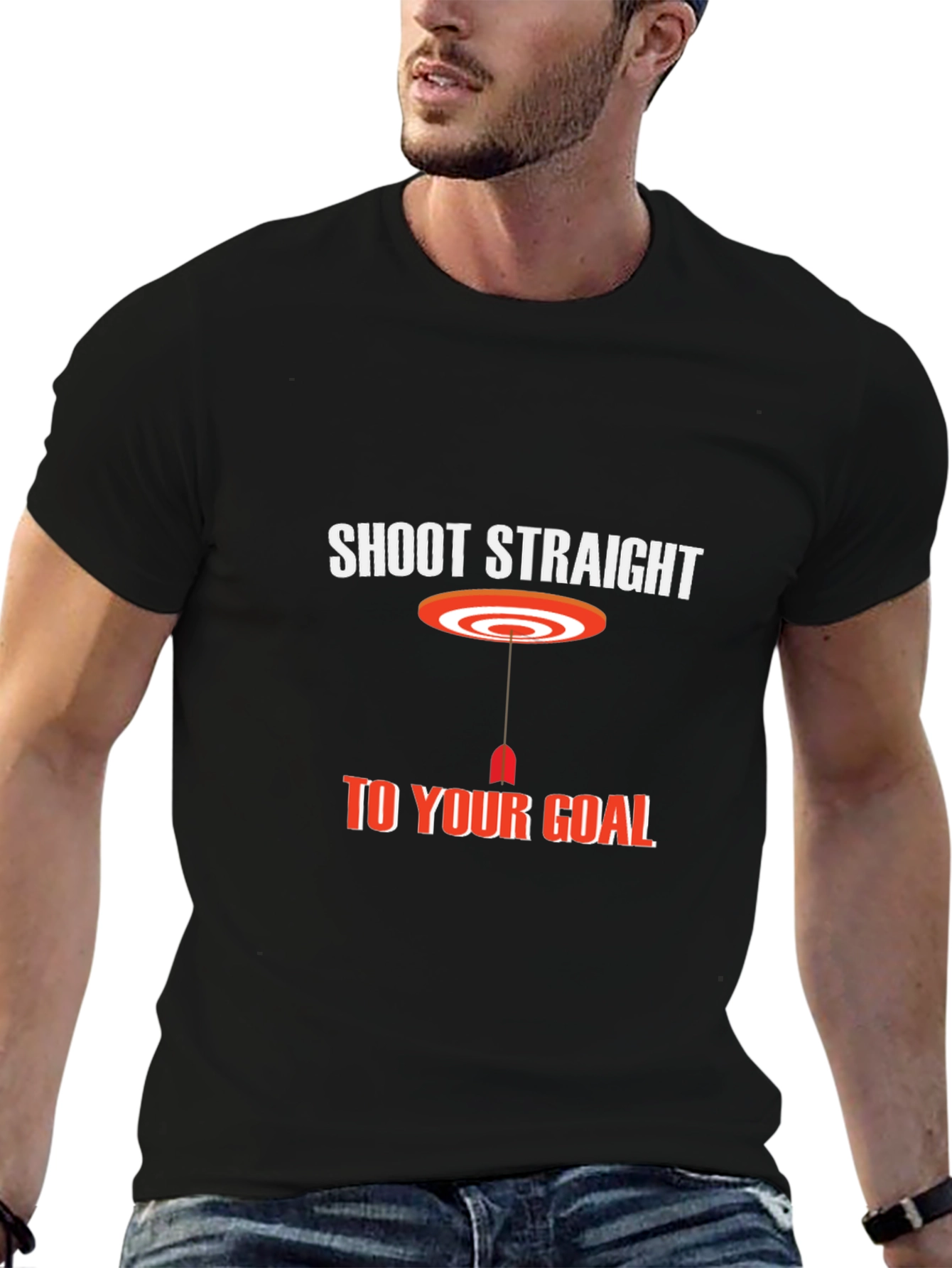 Shoot Straight T-Shirt - Black Graphic Tee