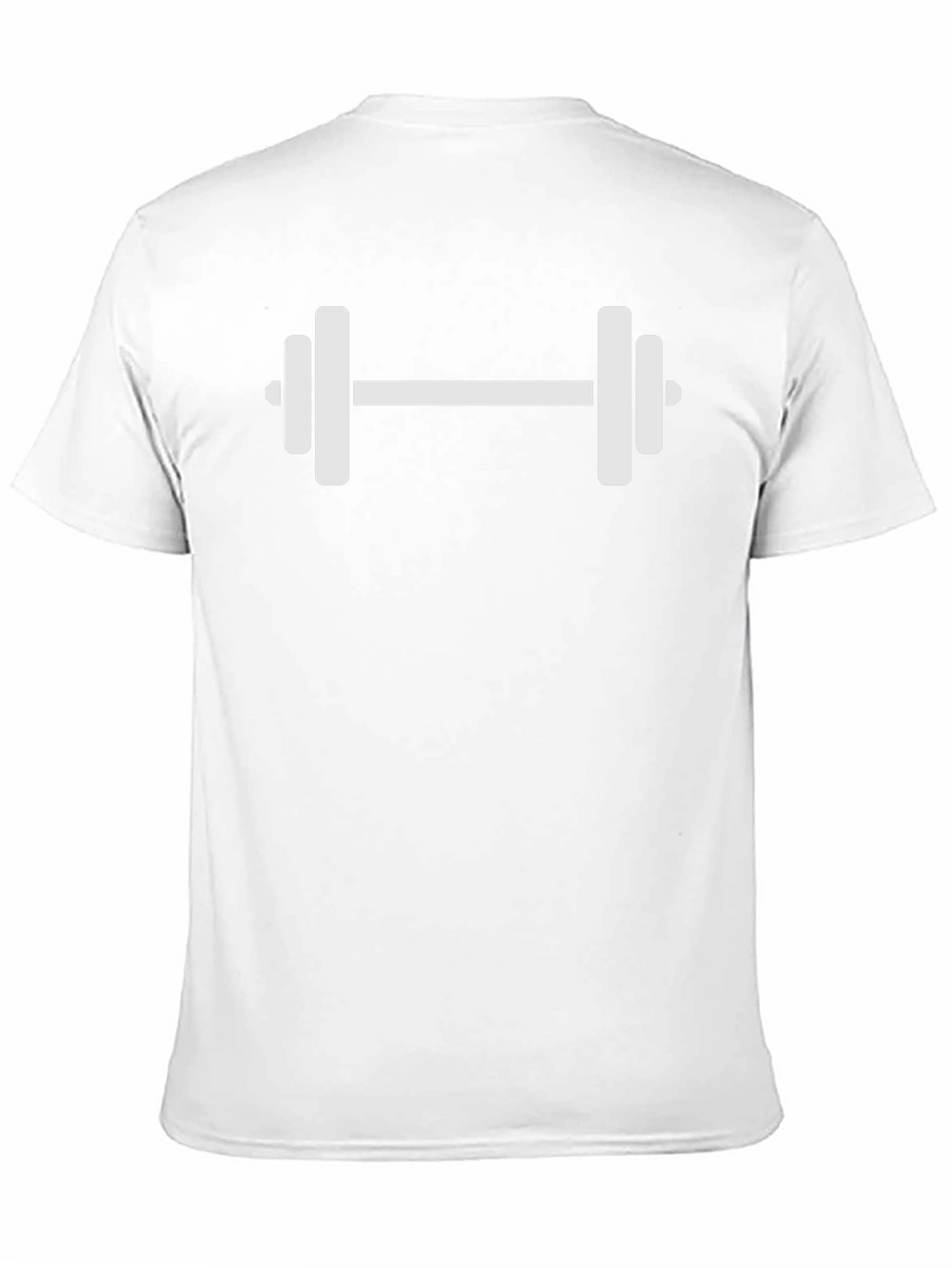 Workout Tee - White Dumbbell Design
