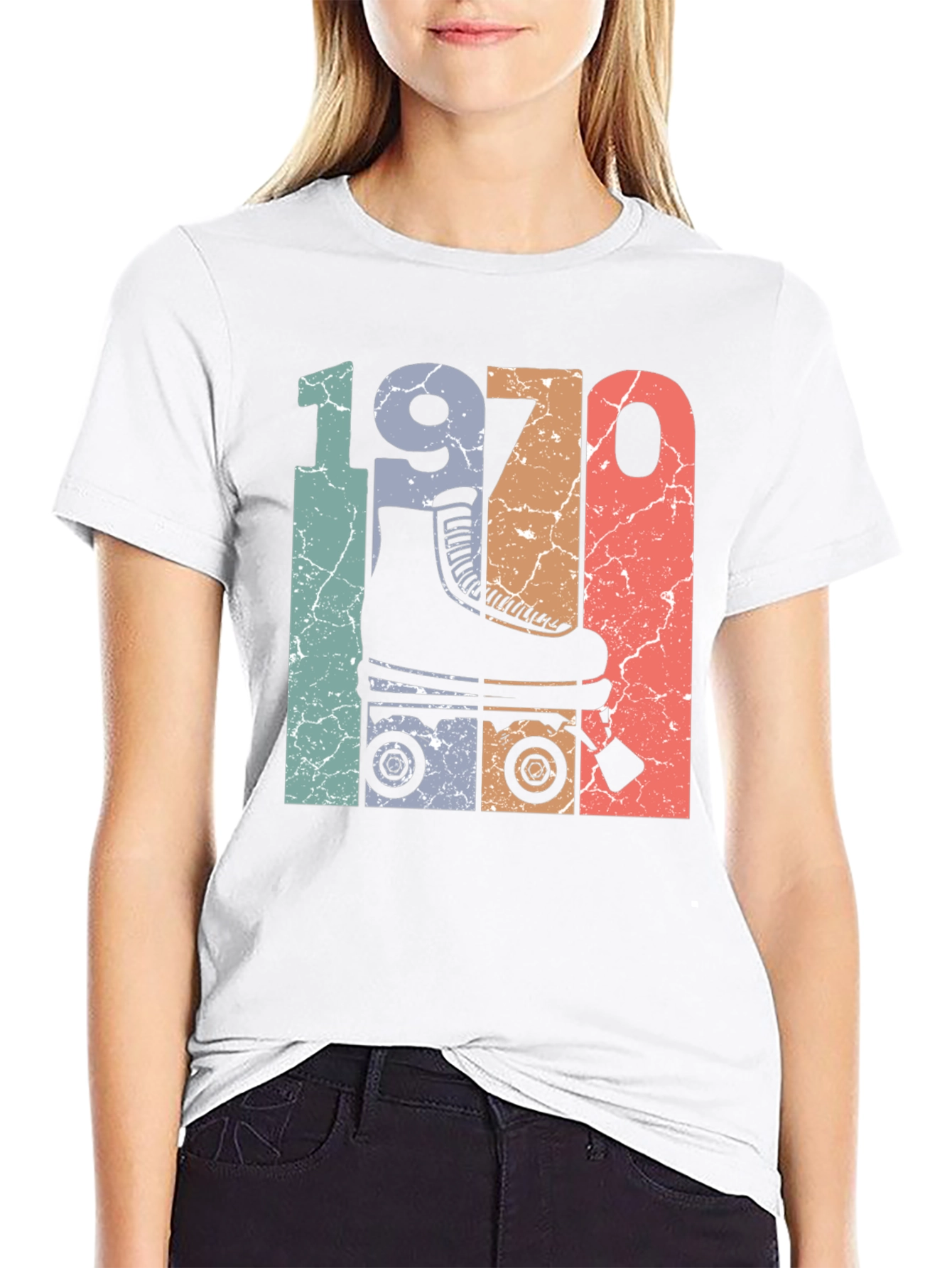 Retro 1970s Roller Skate T-Shirt