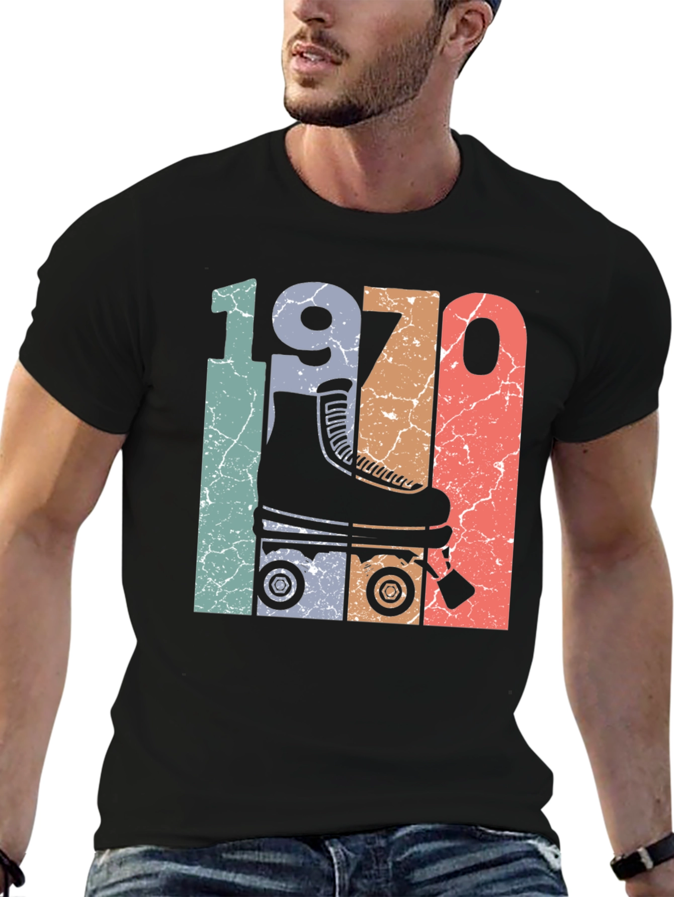 Retro 1970s Roller Skate T-Shirt