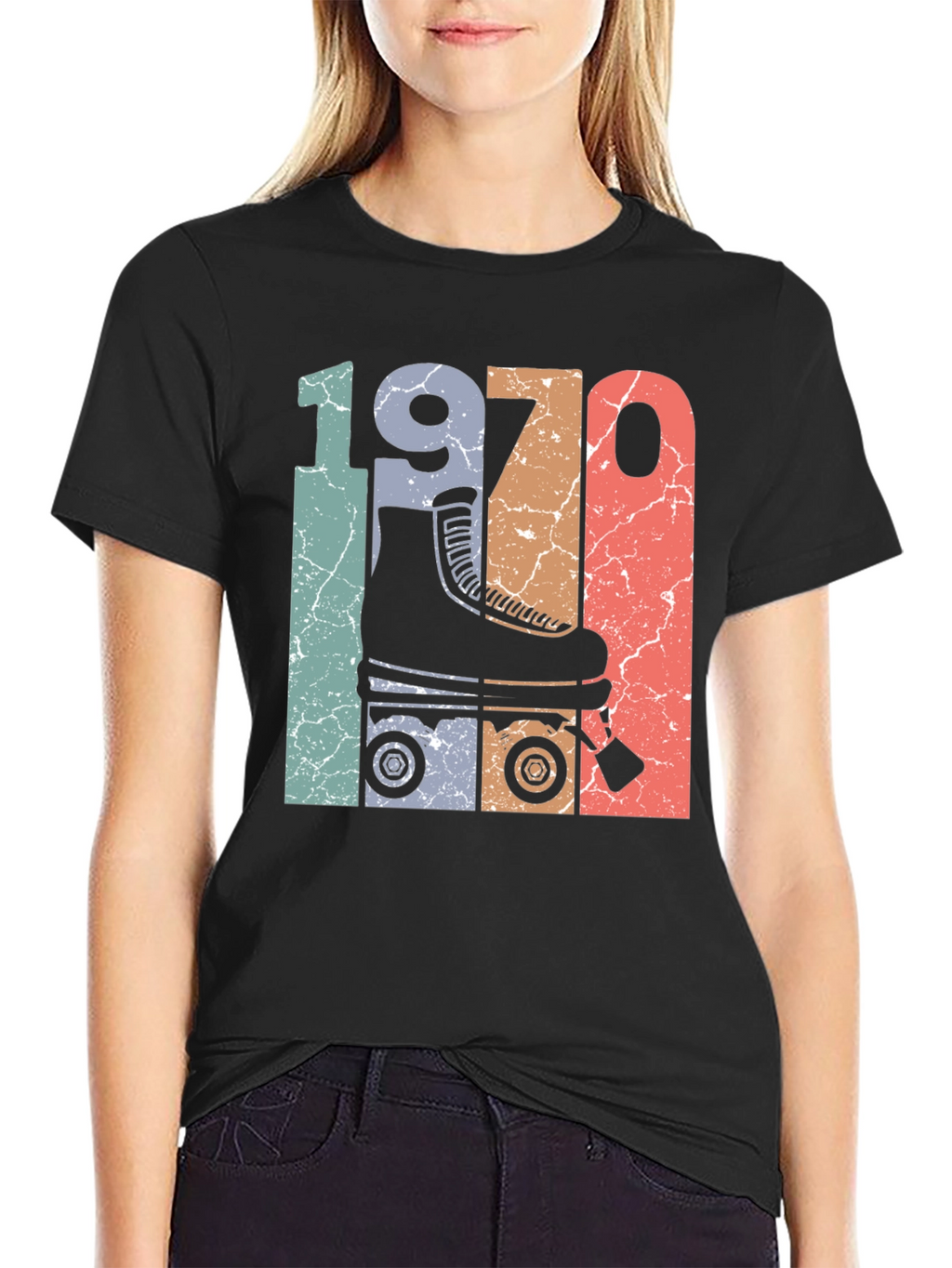 Retro 1970s Roller Skate T-Shirt